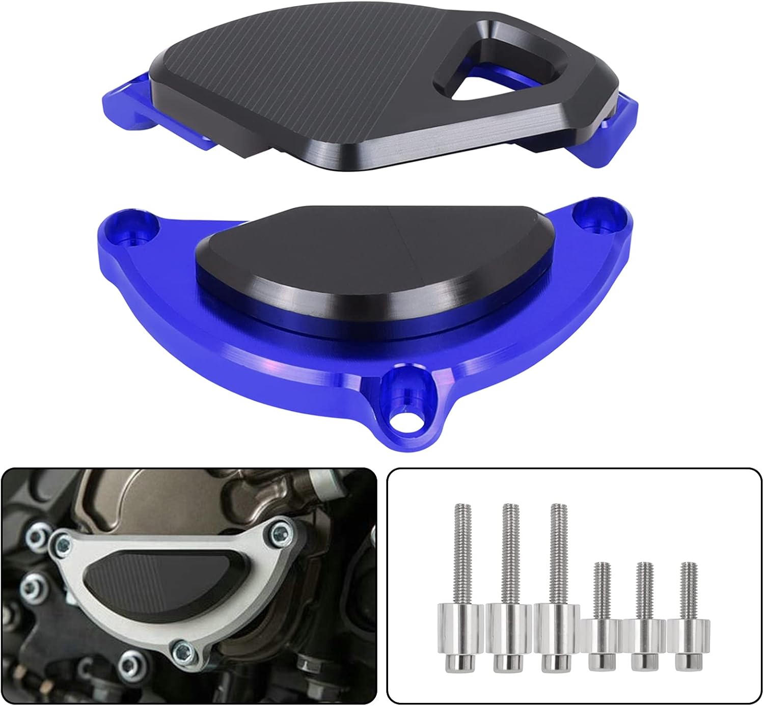 COPART Engine Guard Cover Frame Engine Stator Slider Case Protector Replacement for Yamaha MT10 MT-10 2016 2017 2018 2019 Red Pack of 2