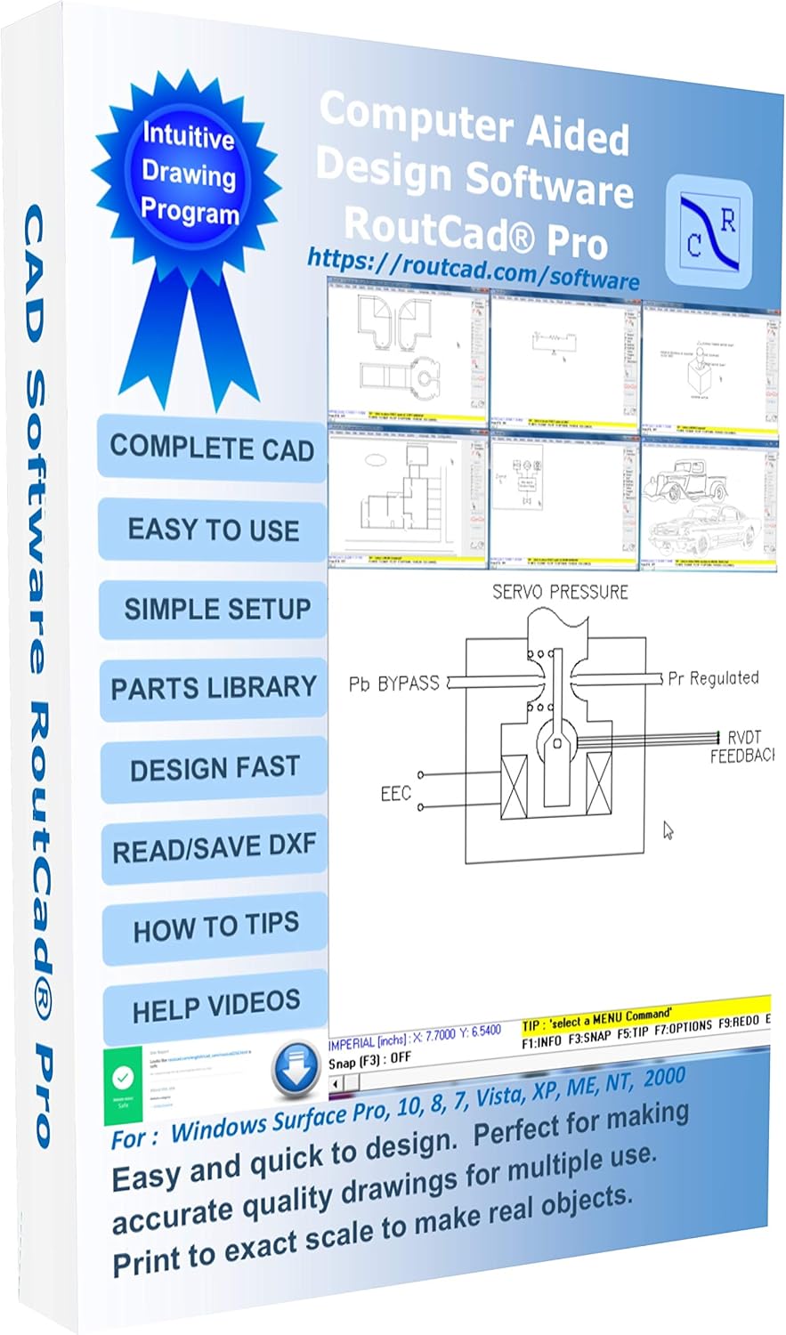 CAD Software for Electrical, Mechanical, Fire Alarm, Floor Plan, Sketch. Use the parts library to quickly make your drawing with an easy to use software, plus tutorial training videos included. Pack of 2