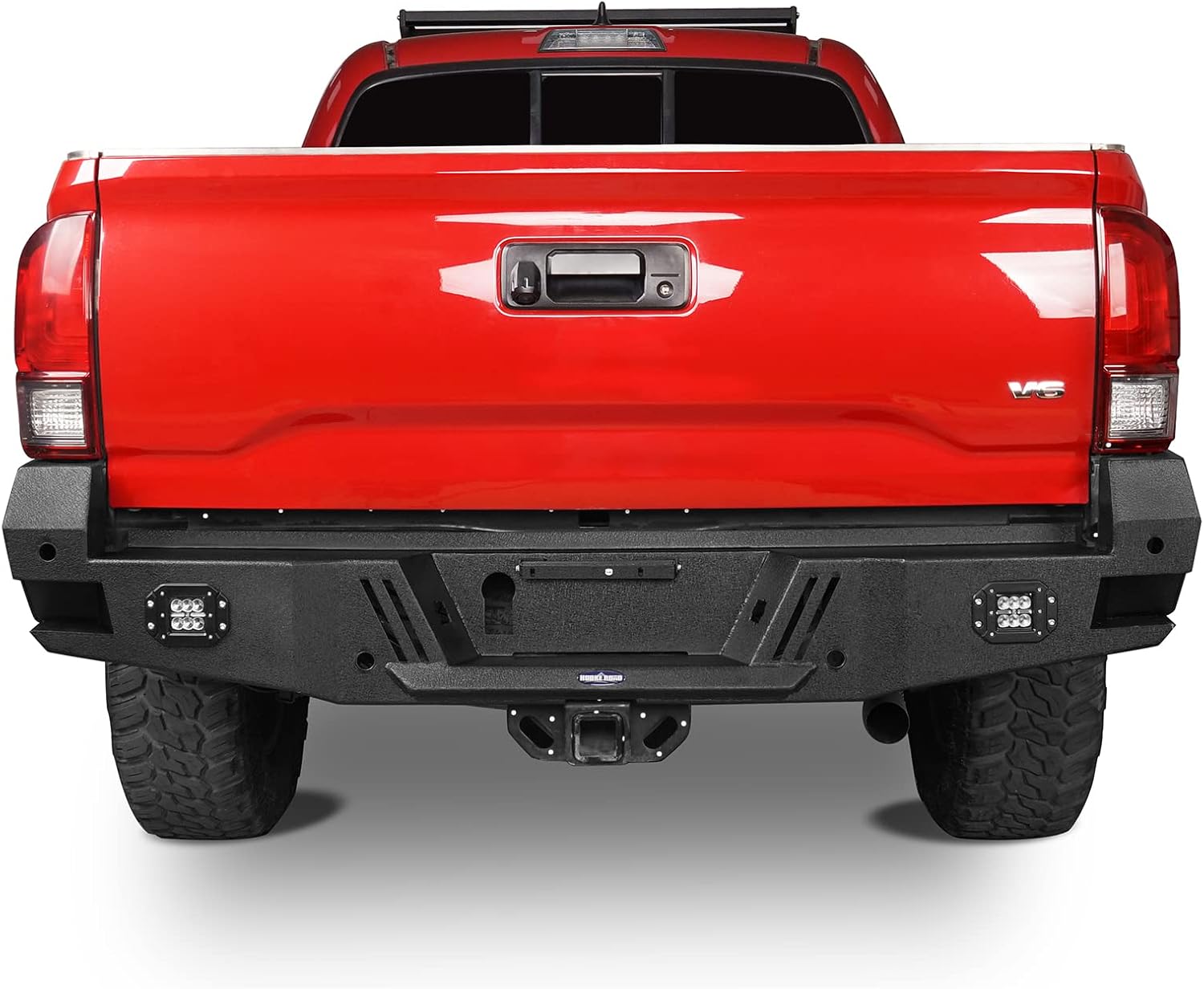 V8 GOD HR Tacoma Rear Step Bumper w/2 ×18W LED Floodlights Compatible with Toyota Tacoma 2016-2022