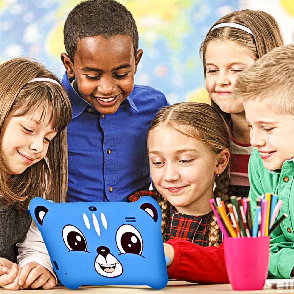 Milen Products Tablet for Kids, 2GB +16 GB Android 9 Kids GMS Certified Tablet Learning Tablet with 7 inch IPS Eye Protection Screen Dual Cameras WiFi Kids-Proof Children Tablets Parent Control, Blue Pack of 2