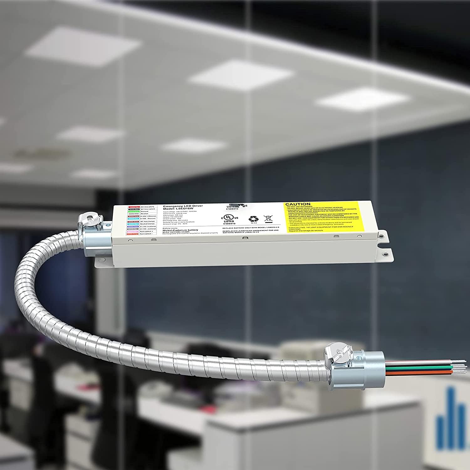 LED Emergency Backup Driver 20W, 120V-347VAC, Rechargeable UL Approved Backup Battery, Over 90mins Emergency Time, for LED troffer, Panel and Tubes (20W - (1 Pack)) Pack of 2