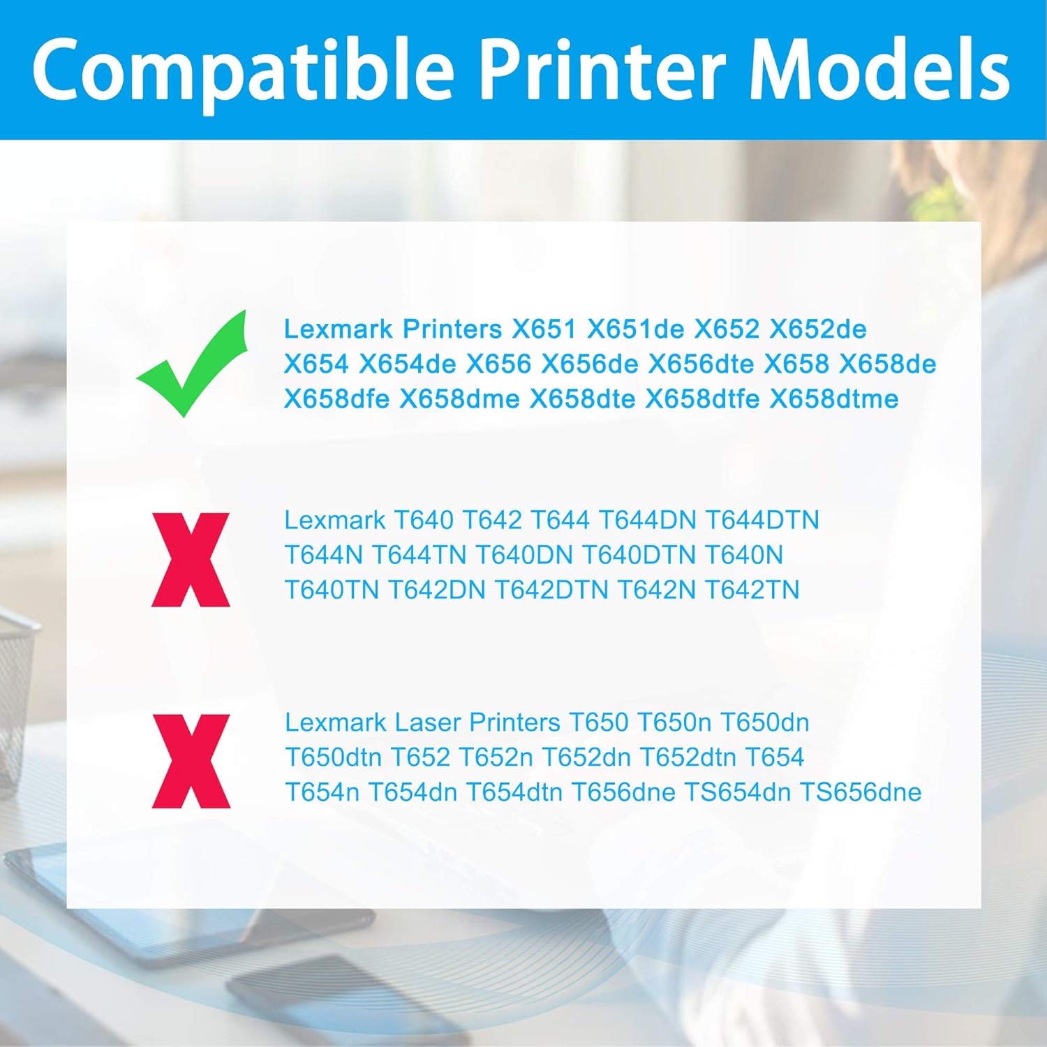 LCL Remanufactured Toner Cartridge Replacement for Lexmark X651A11A X651A21A X651de X652de X654de X656de X658de X651 X652 X654 X656 X656dte X658 X658dfe X658dme X658dte X658dtfe (1-Pack Black)