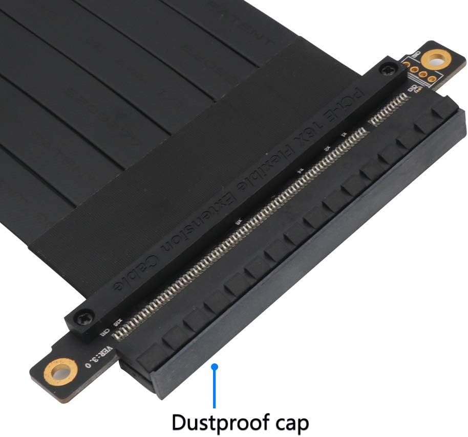 Pcie Extension Cable Pcie x16 Extension Cable PCIE Express3.0 16X Extension Cable pcie Riser (pcie 16X 180 Degree Cable 20cm) Pack of 2