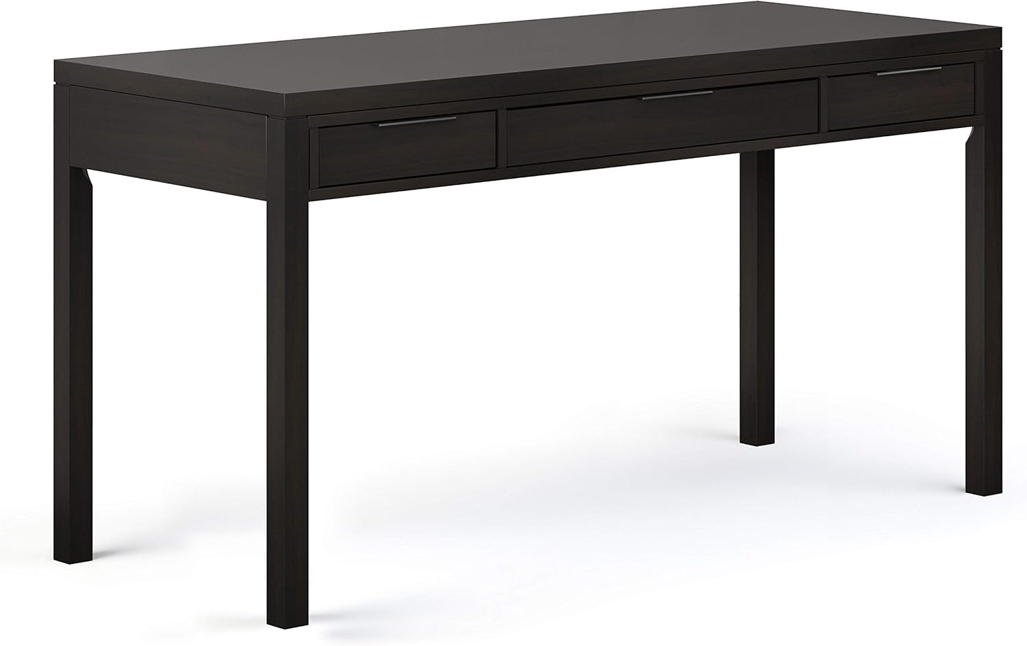 SIMPLIHOME Hollander SOLID WOOD Contemporary Modern 60 inch Wide Home Office Desk, Writing Table, Workstation, Study Table Furniture in Warm Walnut Brown with 2 Drawers