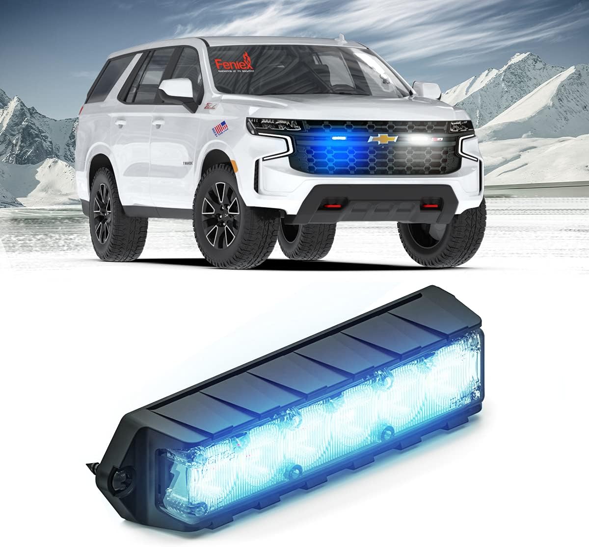 Feniex Industries - Fusion-S Surface Mount (Blue) Pack of 2