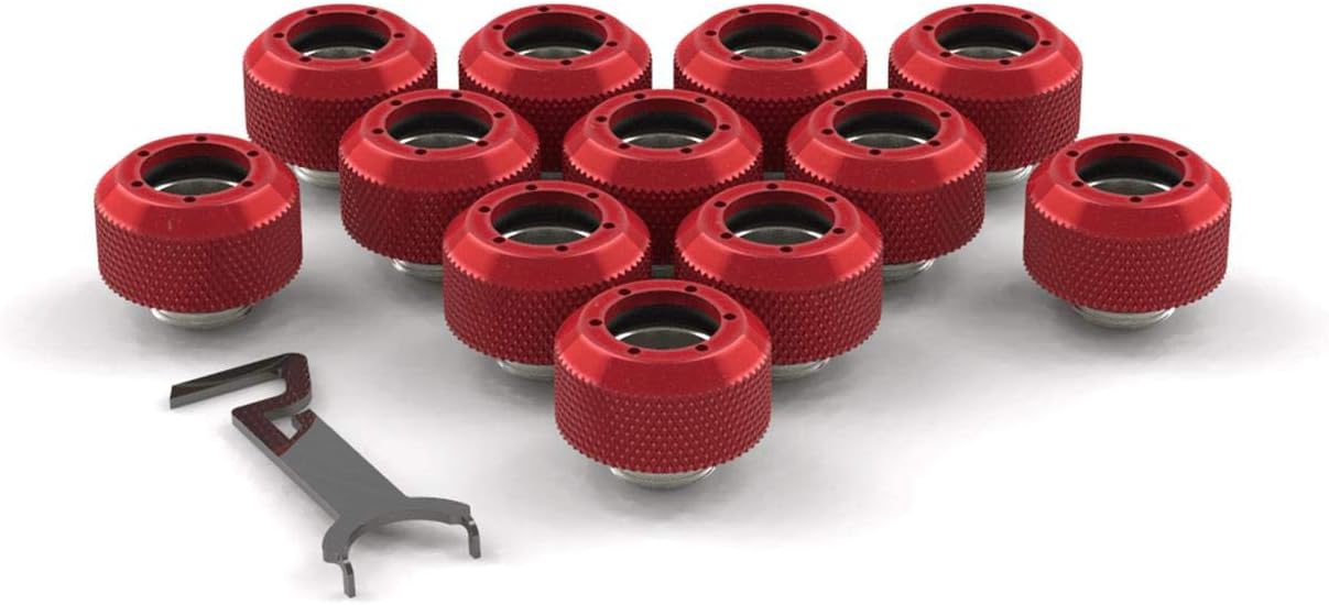 PrimoChill 1/2in. Rigid RevolverSX Series Fitting - 12 Pack - UV Green