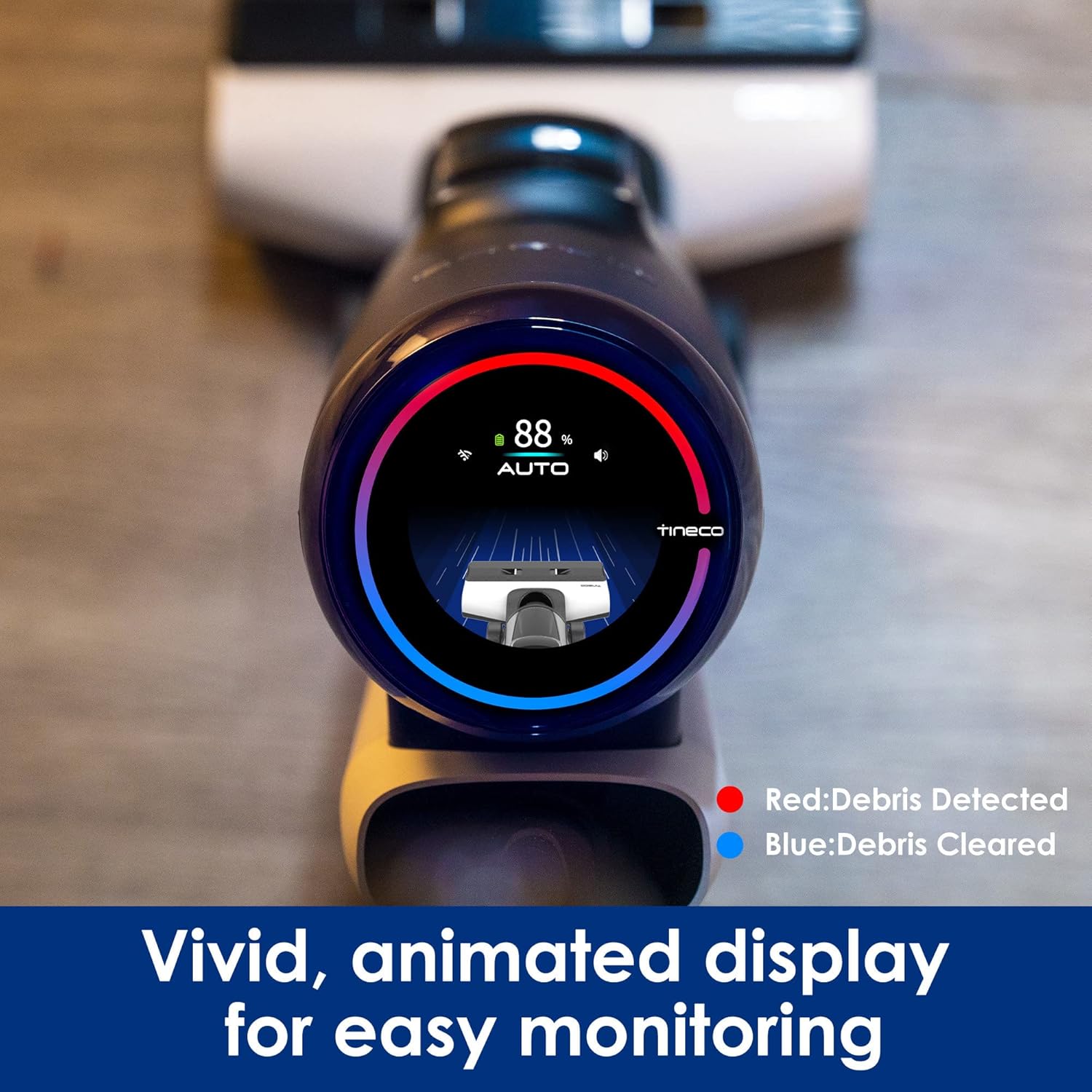 TTineco Floor ONE S5 PRO Smart Cordless Wet Dry Vacuum Cleaner and Mop for Hard Floors, LCD Display, Floor Washer Great for Sticky Messes and Pet Hair, Long Run Time, Wi-Fi, App and Voice Guide