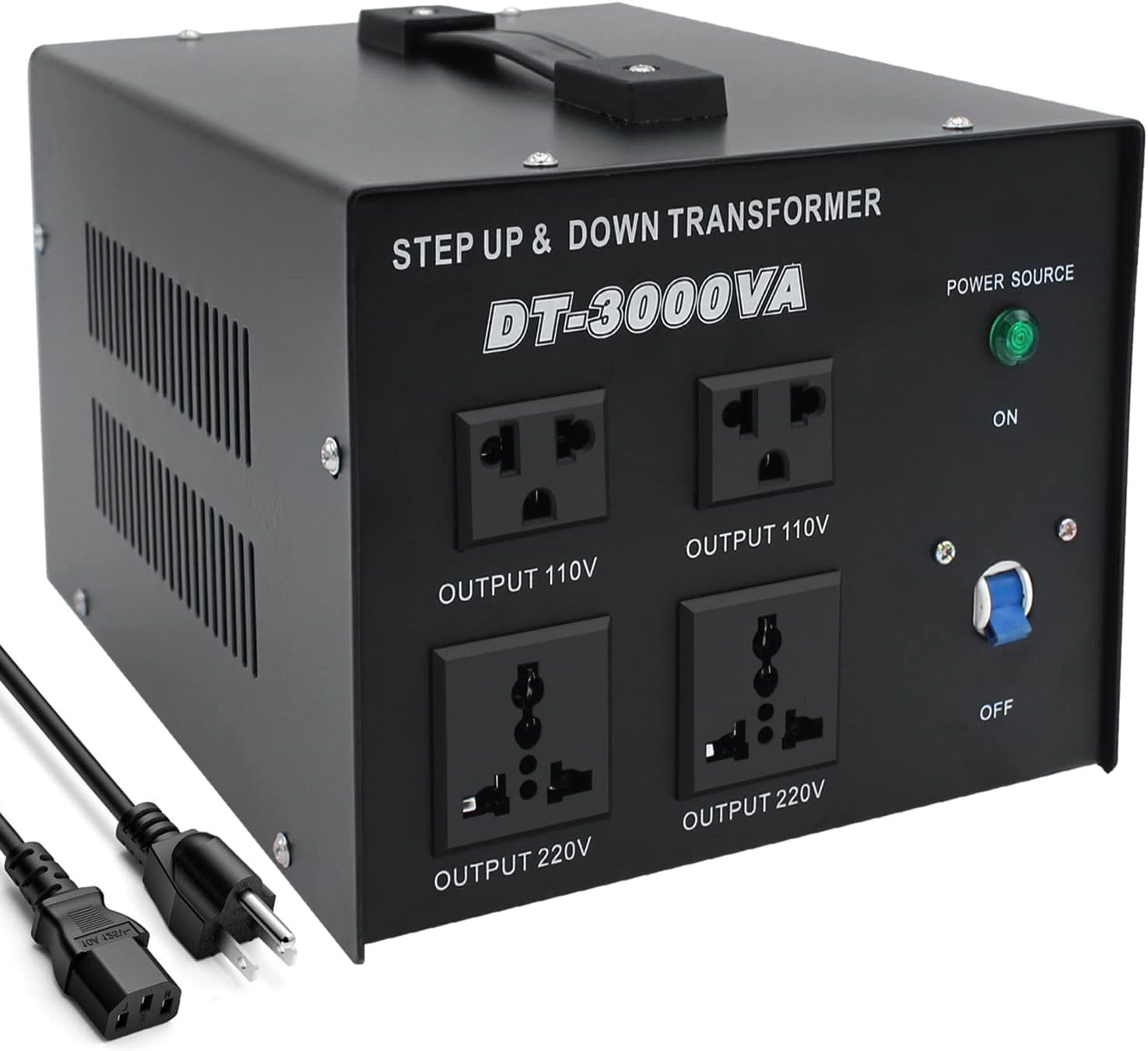 Yinleader Power Converter 3000W Step Up/Down AC 110V/120V/220V/240V Heavy Duty Voltage Transformer Converter ,w/US Standard, Universal AC Outlets-Circuit Breaker Protection