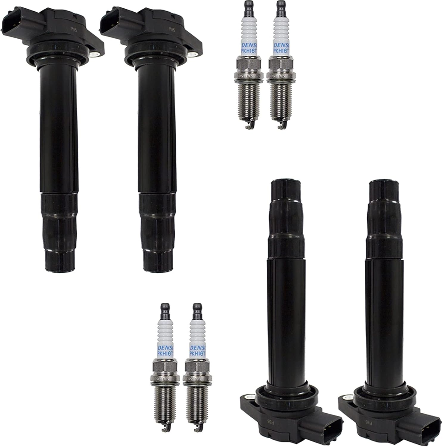 MCK 4pcs High Performance Racing Ignition Coil Pack And Platinum Spark Plug Compatible with Nissan Sentra CA GXE XE Sedan 2000 2001 00 01 1.8L 1.8 L4 UF326