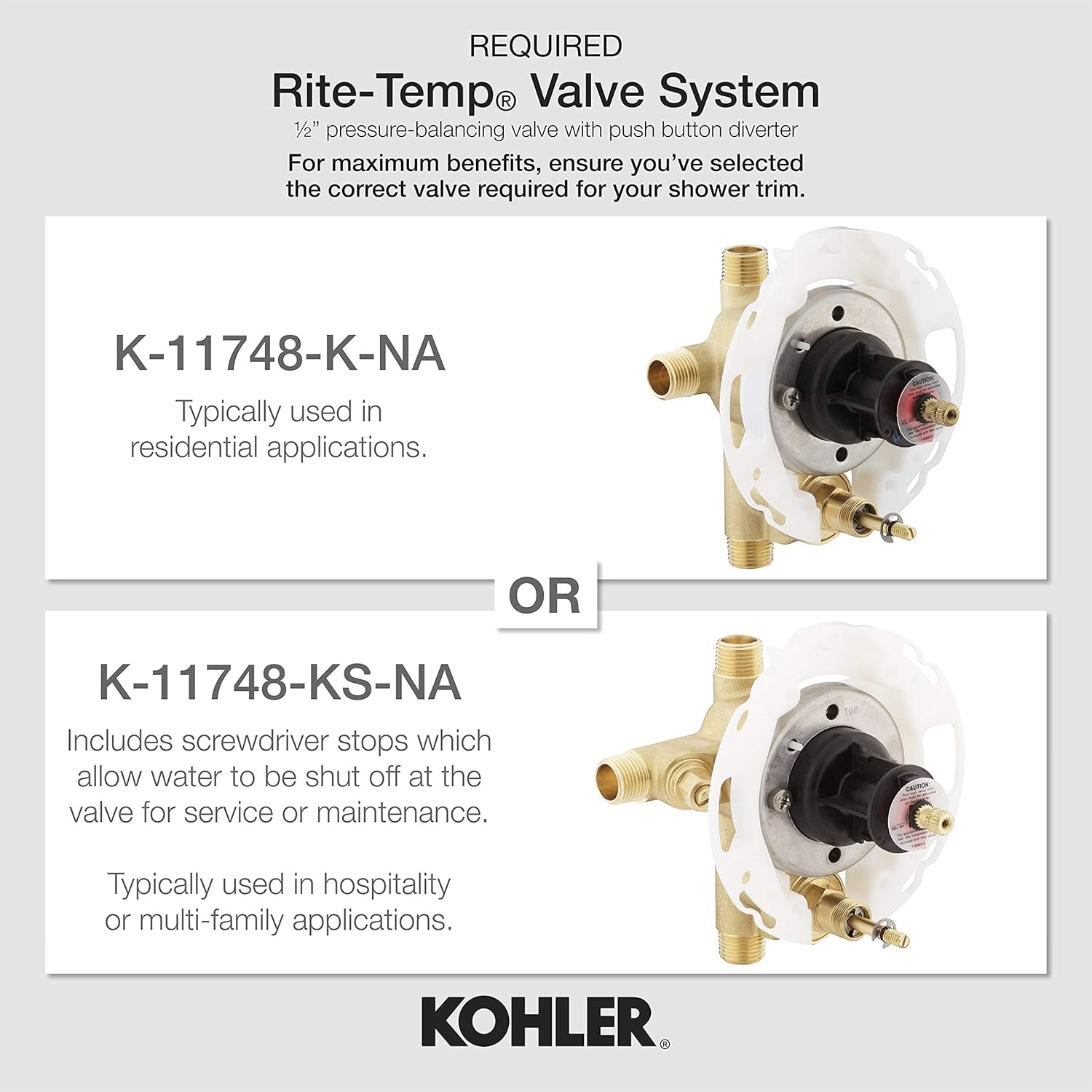 Kohler K-T14420-4G-BN Purist Tub Shower Trim, Vibrant Brushed Nickel