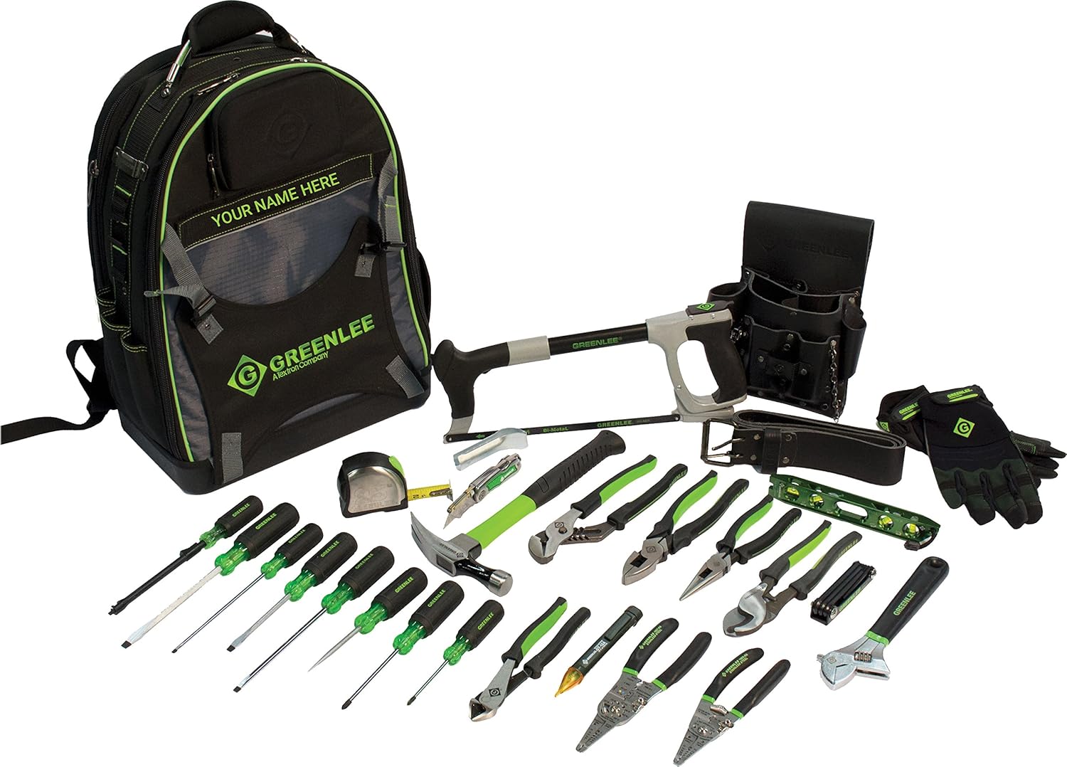 Greenlee - Open Tool Carrier Kit (17 Pc), Professional Hand Tools (0159-17ELEC)