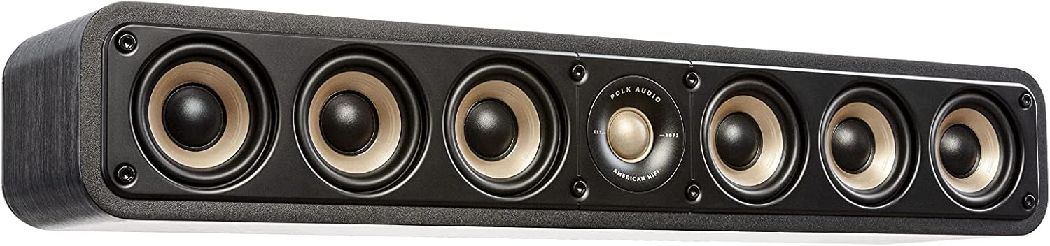 Polk Signature Elite ES35 Slim Center Channel Speaker - Hi-Res Audio Certified, Dolby Atmos & DTS:X Compatible, 1