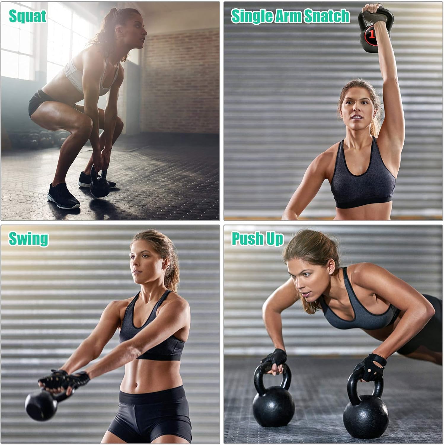 GYMAX Kettlebells, 3 Pcs Vinyl Kettlebell Weights Set Weights 5, 10, 15 lbs Set, for Strength and Conditioning, Fitness Pack of 2