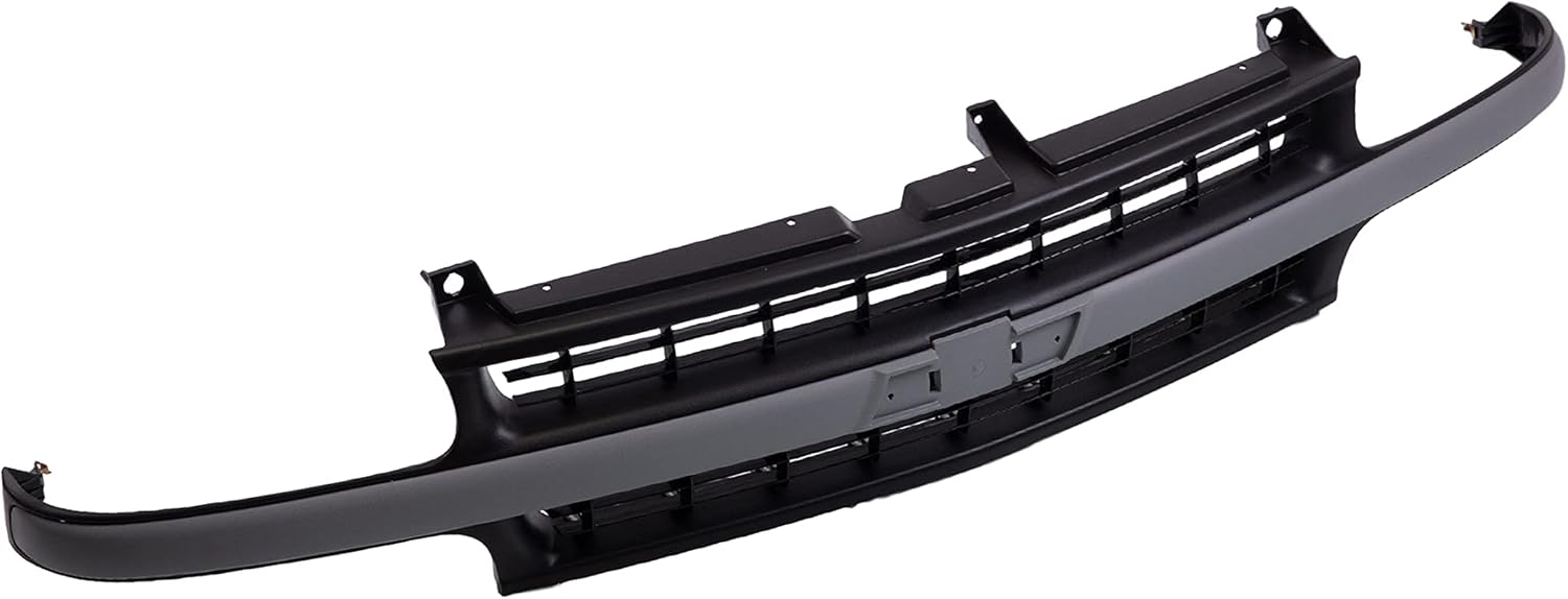 JustDrivably Replacement Parts Front Grille Grill With Argent Silver Center Cross Bar Black Insert&Shell Compatible With Chevrolet Silverado 1500 2500 1999-2002 Suburban 1500 2500 Tahoe 2000-2006 Fits GM1200425 15764314