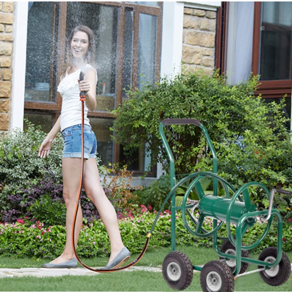 PayLessHere Garden Water Hose Reel Cart Garden Cart with Heavy Duty 300FT Hose Yard Water Planting