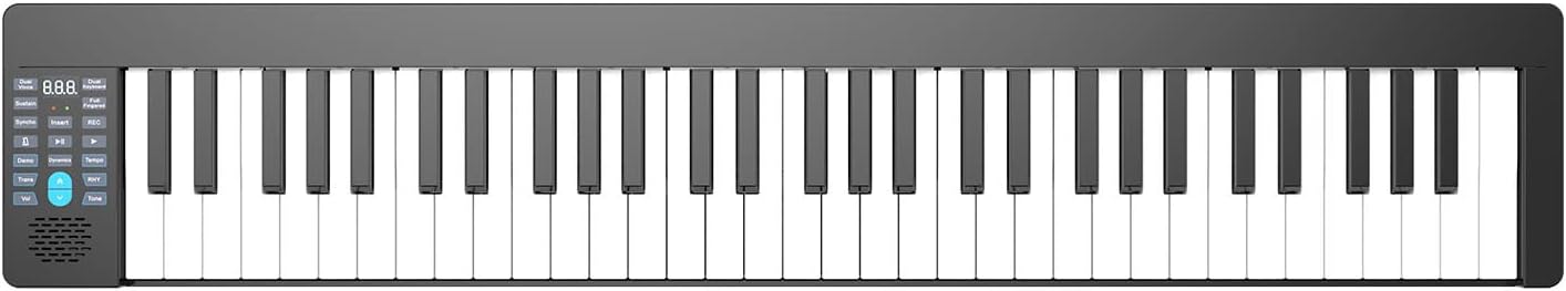 KONIX 61 Keys Keyboard Piano for Beginners, Electric Piano with MIDI Function, Portable Piano with 129 Tones, 128 Rhythms, 30 Demo Songs
