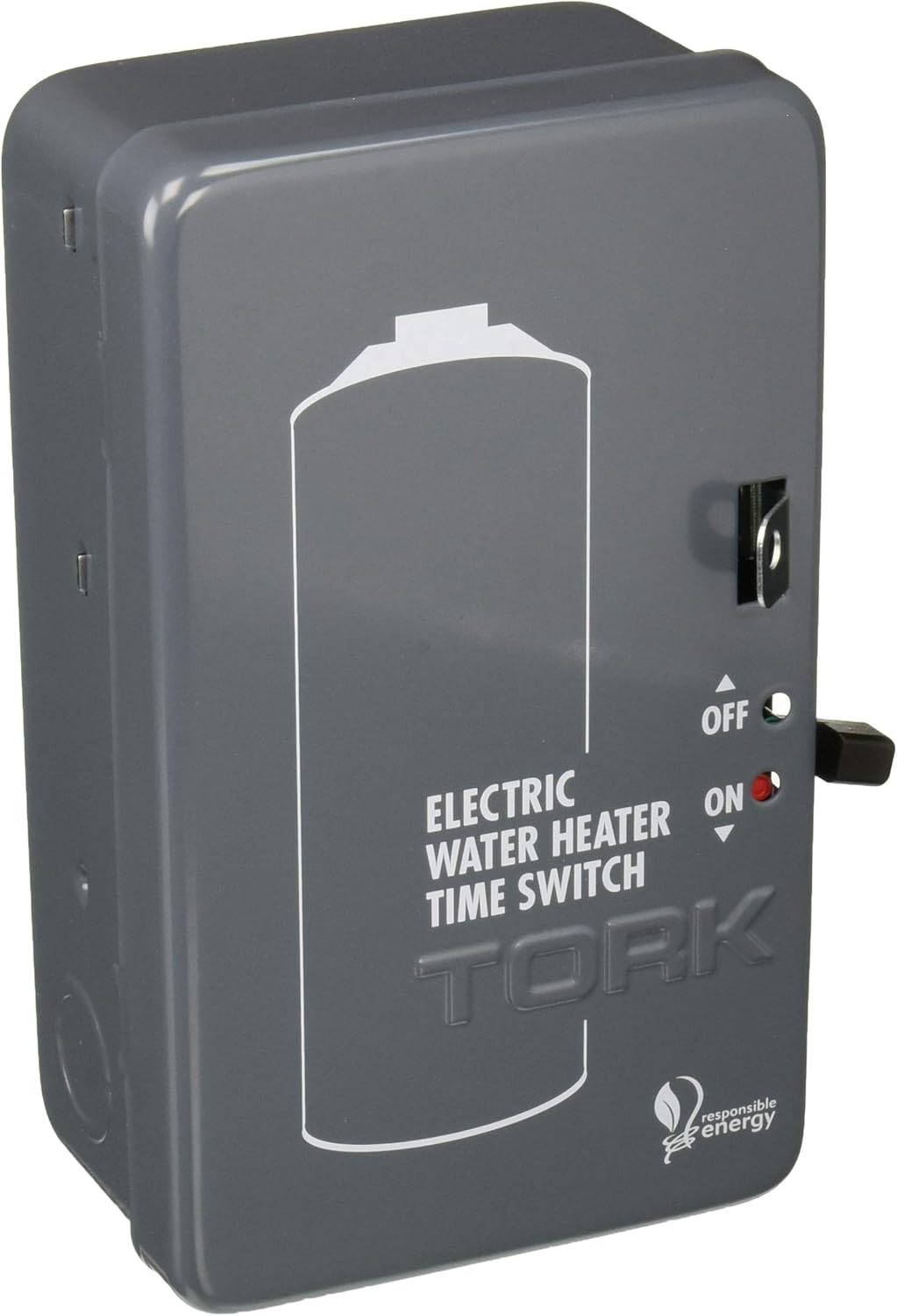 Tork NSI WH2B Mechanical Water Heater Time Switch, 24-Hour, 208/250V, 40A, DPST , Gray Pack of 2