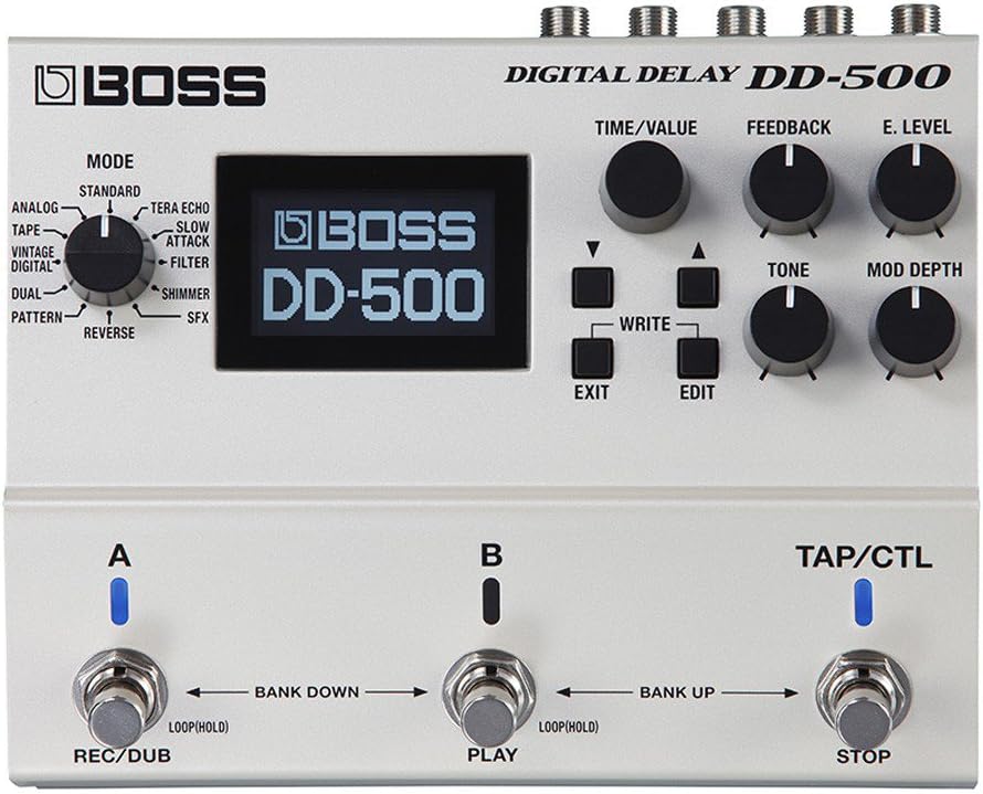 Boss DD-500 Digital Delay Pedal with 1 Year Free Extended Warranty