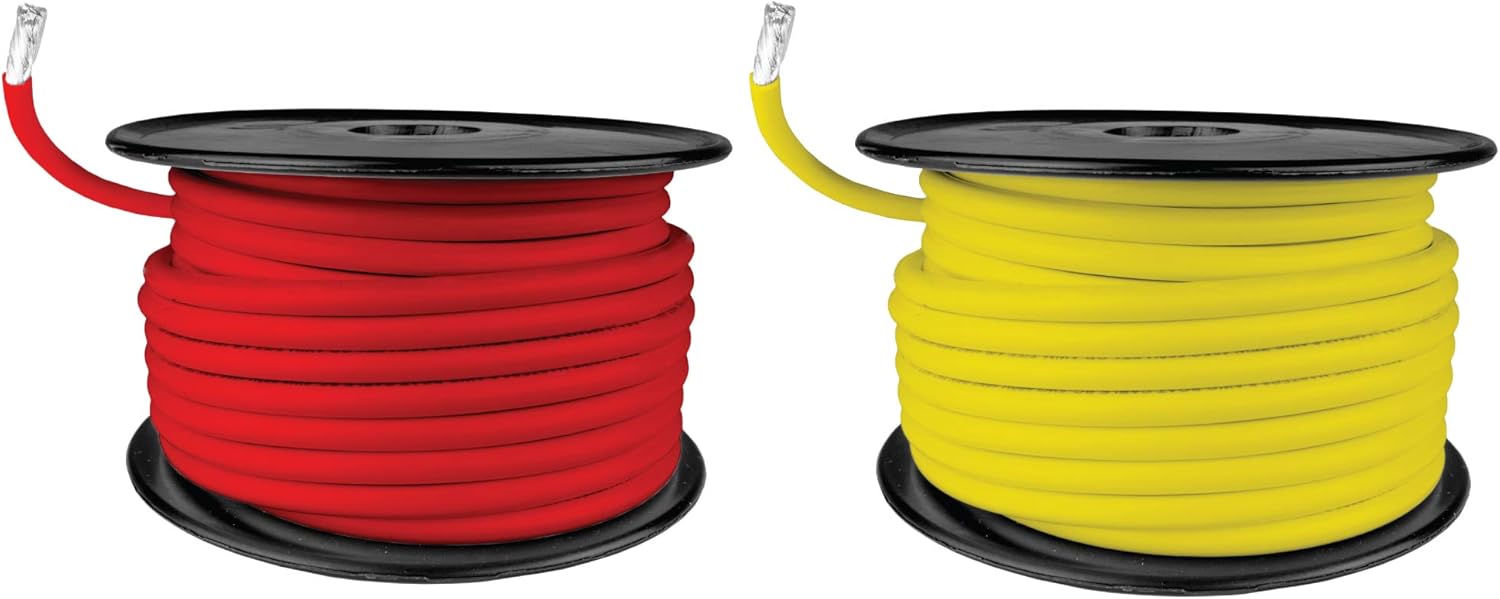 6 AWG UL Spec Reqd Marine Wire - Tinned Copper Boat Battery Cable - Available in Black Pack of 2