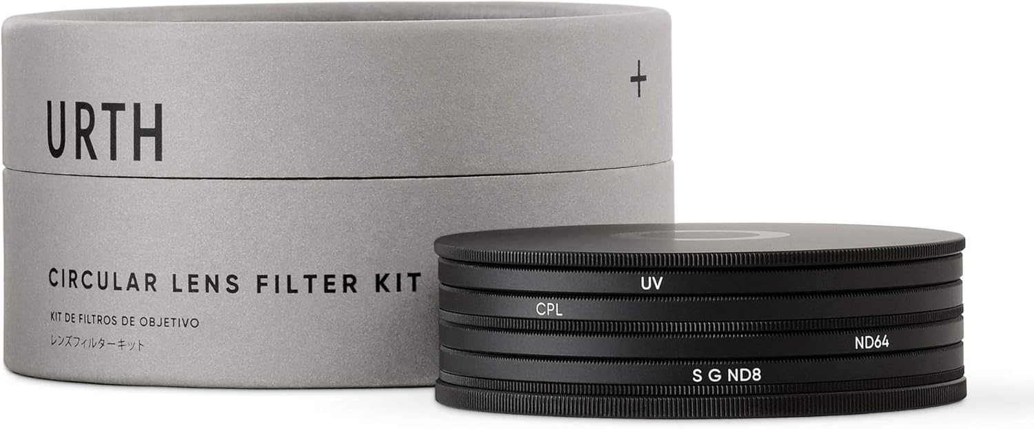 Urth 46mm UV, Circular Polarizing (CPL), ND64, Soft Grad ND8 Lens Filter Kit (Plus+)