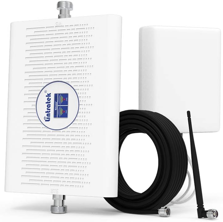 Lintratek 70dB Band 4 Band 5 Dual Band Cell Phone Signal Amplifier AT&T Verizon Sprint 3G 4G LTE 850MHz CDMA 1700/2100MHz AWS Cellular Booster Amplifier for Home/Office