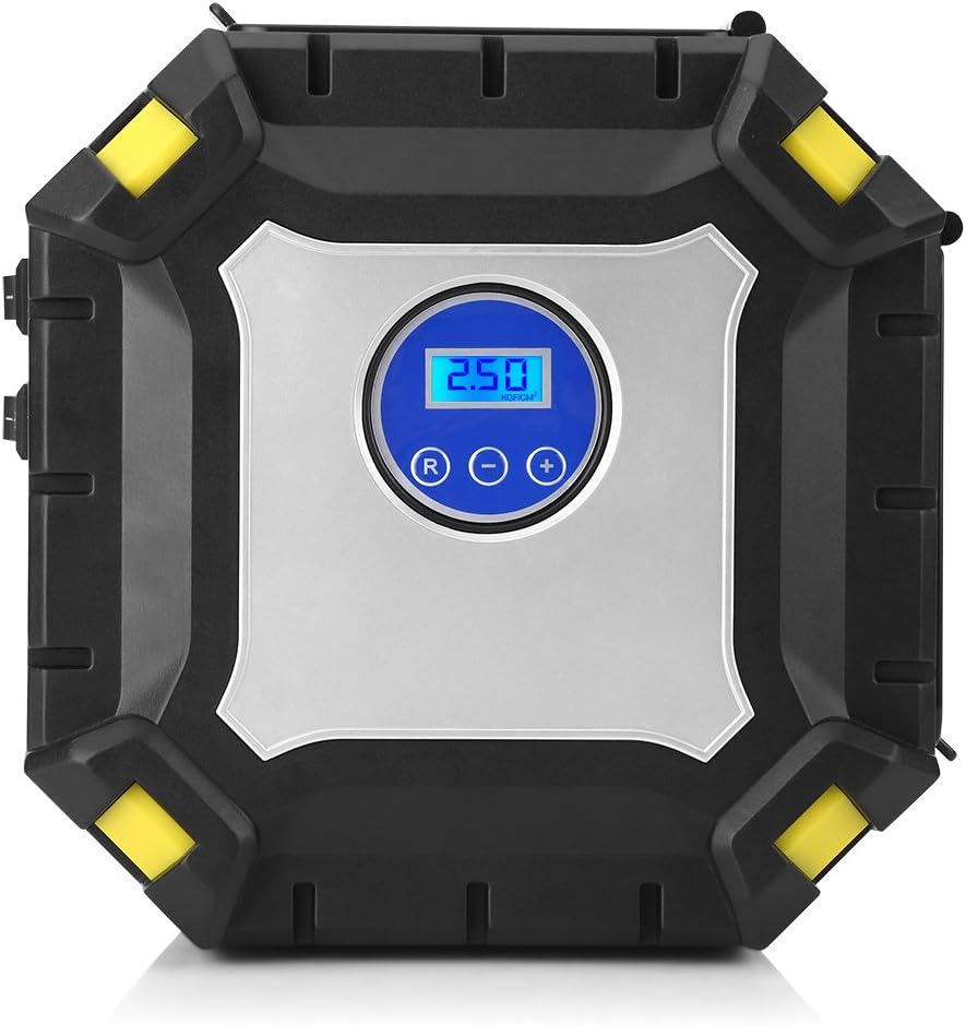 Senyar 12V Car Tire Inflator, Portable Digital Car Tire Inflator Pump Electrical Air Compressor 100 PSI for Car Bike Ball Pack of 2