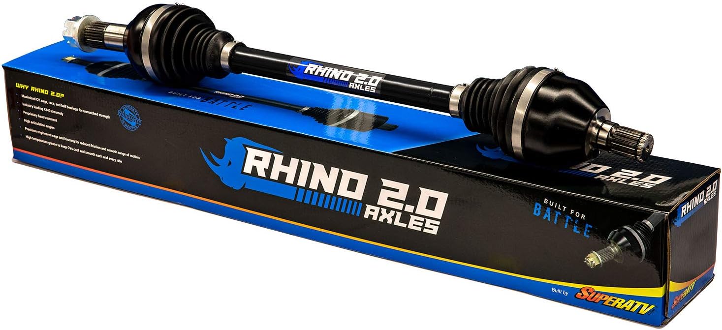 SuperATV Heavy Duty Rhino 2.0 Axle for Can-Am Maverick Standard/DPS/XMR/MAX (2016+) - Stock Length - 2X Stronger Than Stock! - FRONT RIGHT