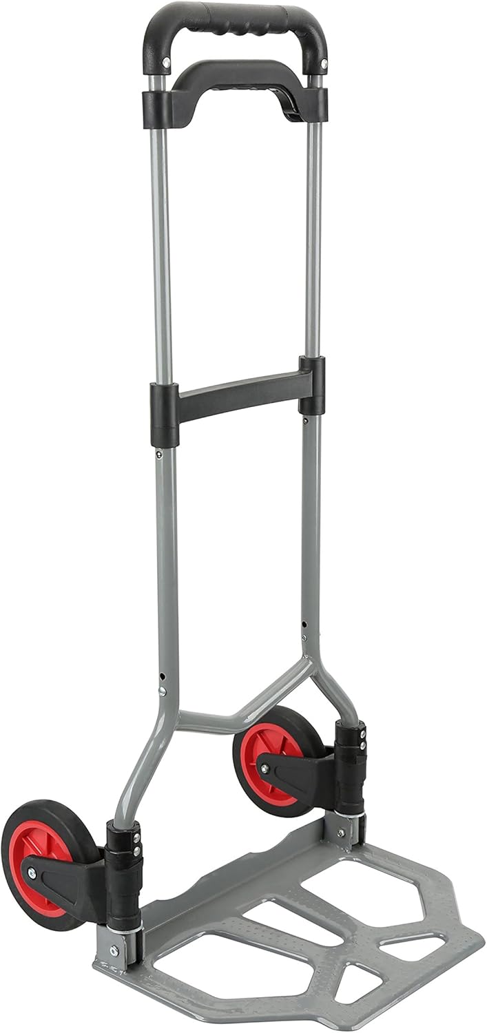 Pack-N-Roll 260 Lb Capacity Folding Hand Truck with Telescoping Handle for Travel, Moving and Office Use Pack of 2