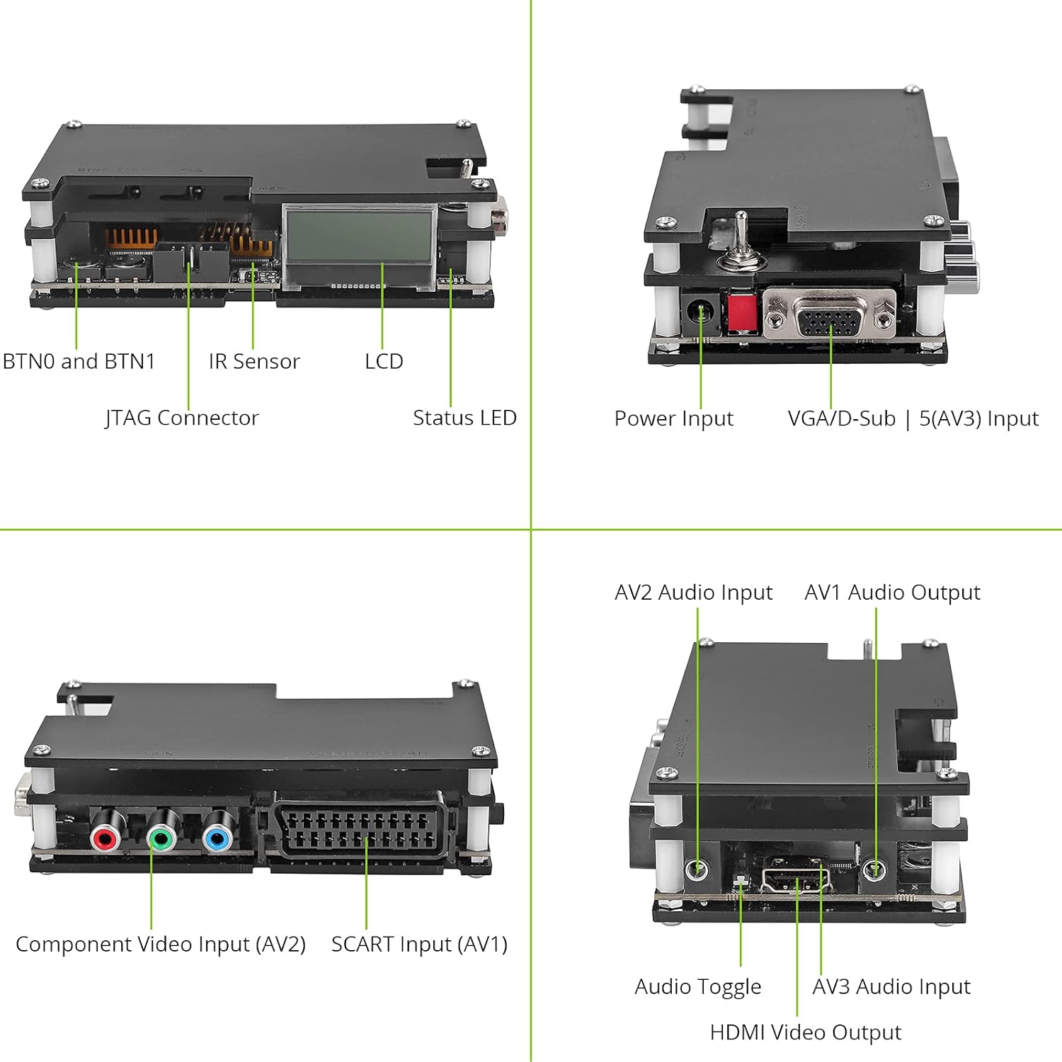 LiNKFOR OSSC Open Source Scan Converter v1.6 with SCART, Component and VGA to HDMI for Retro Gaming. Line Multiplier upscaler Perfect for Zero lag RGB Retro Gaming Game Console
