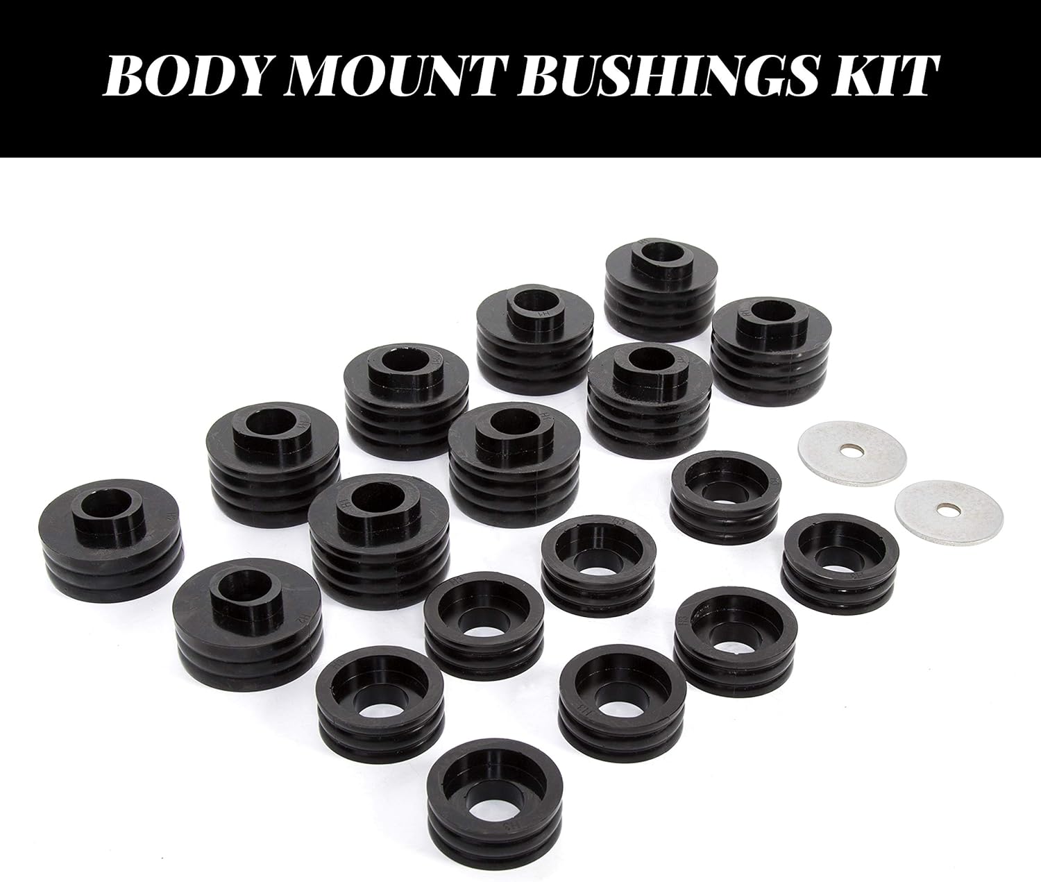 KUAFU Body Mount Bushings Kit Compatible With 1999-2017 Ford Super Duty F250 F350 2WD/4WD Cab Mounts