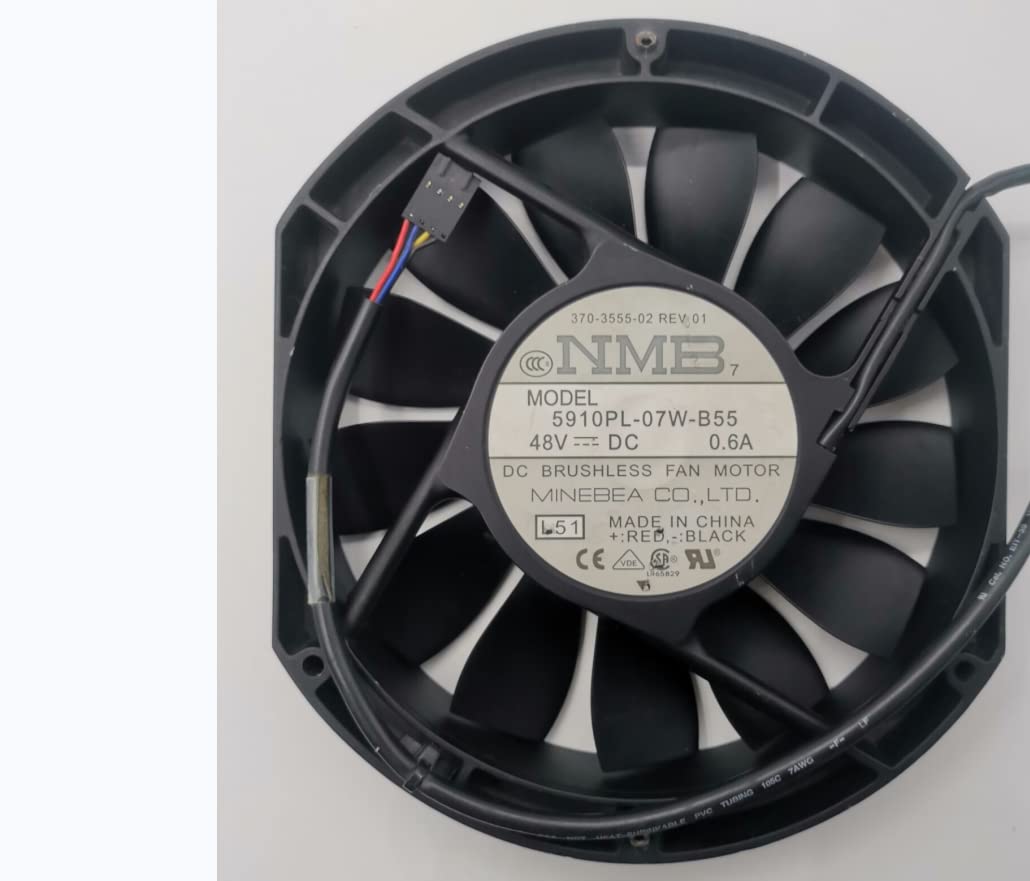 5910PL-07W-B55 170X150X25mm 48V 0.6A 4000RPM 2800CFM 4 Wire Cooling Fan