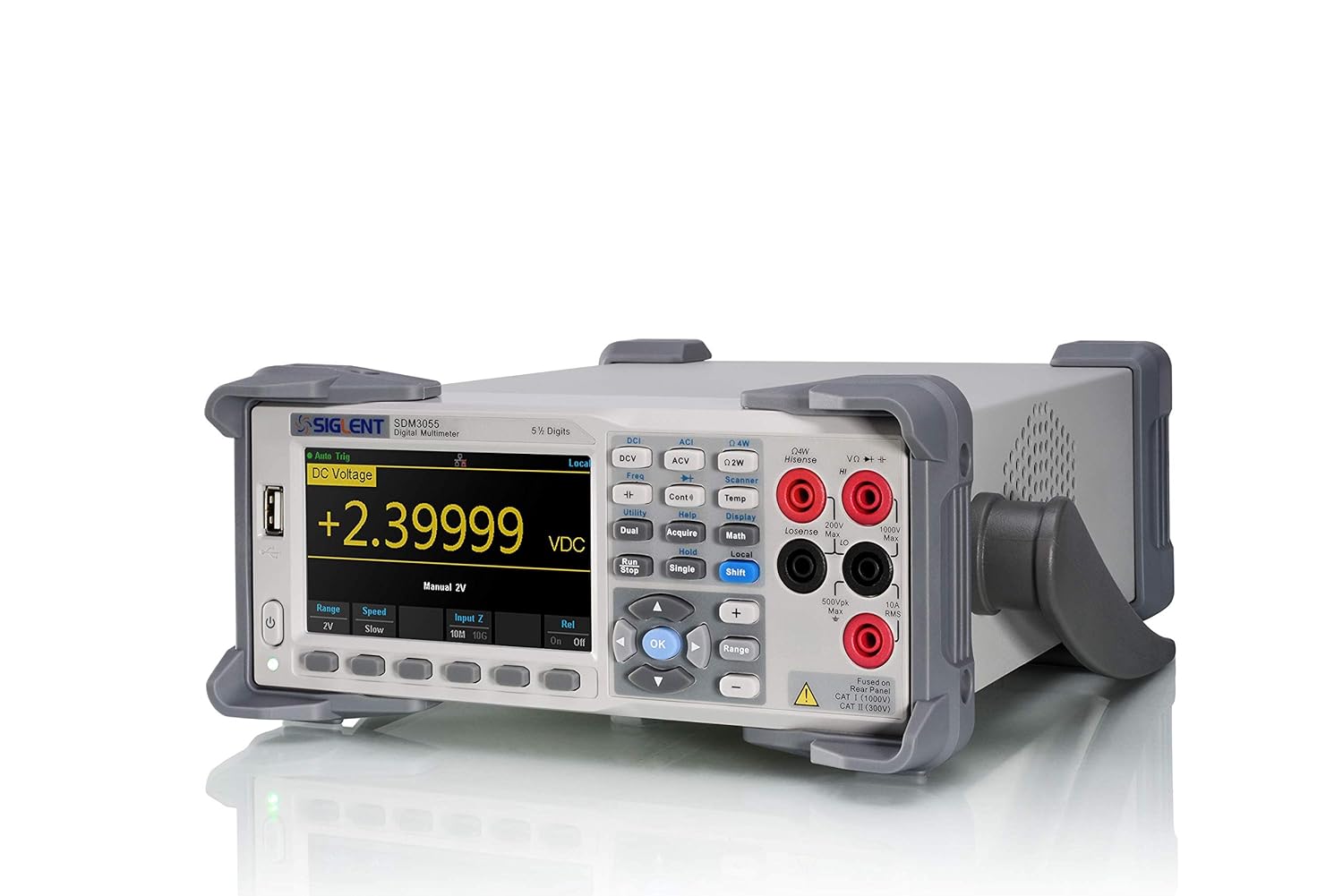 Siglent Technologies SDM3055 5.5 Digit Digital Multimeter, White/Grey