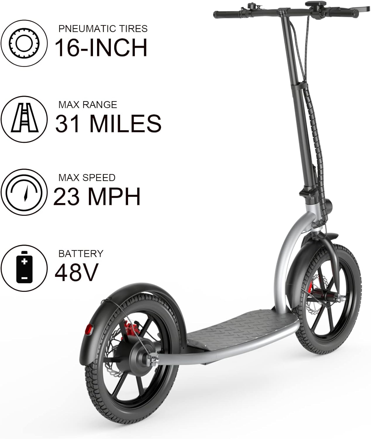 Hiboy VE1 PRO Electric Scooter - Electric Scooter for Adults - 16