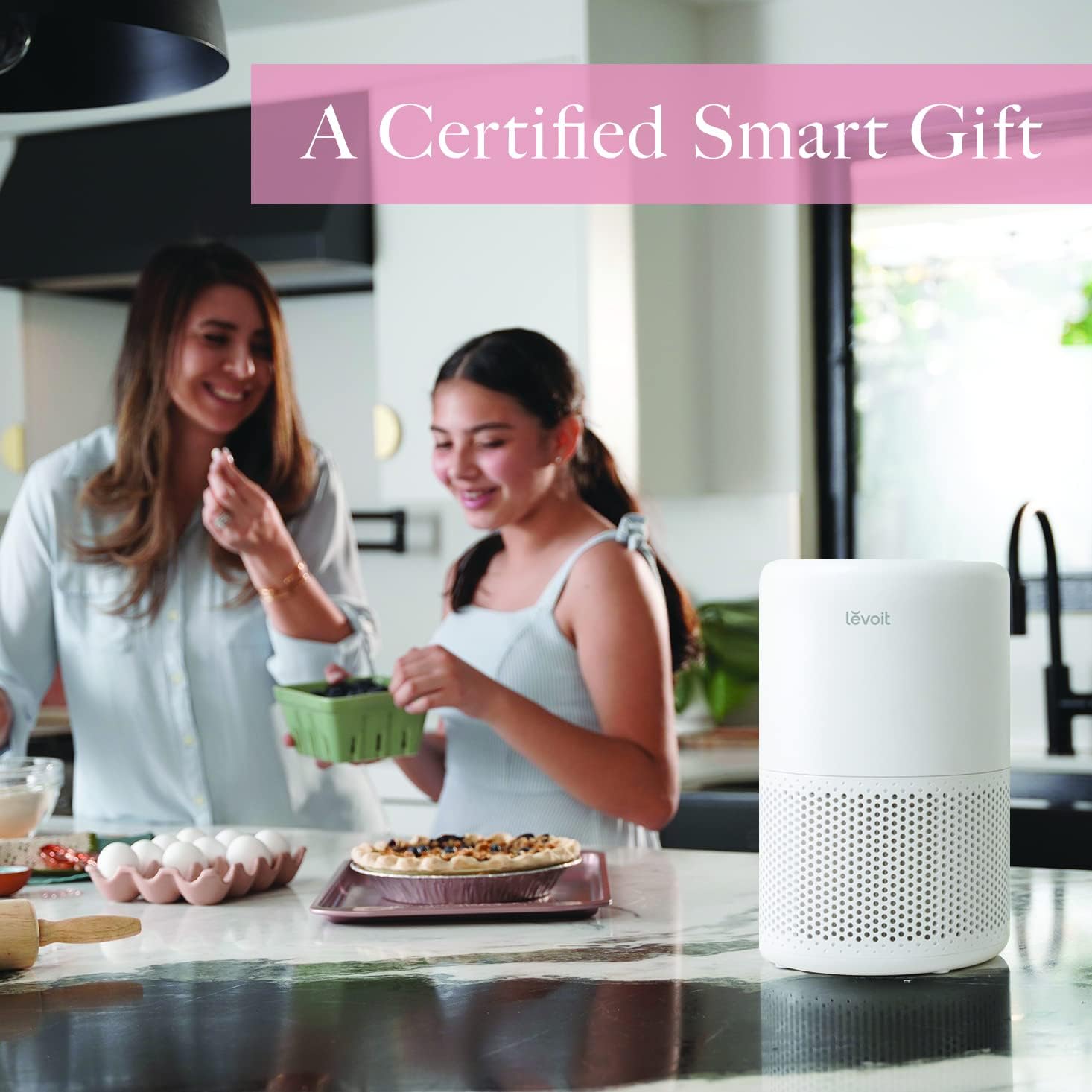 LEVOIT Air Purifiers for Home Large Room, Smart WiFi Alexa Control, H13 True HEPA Filter for Allergies, Pets, Somke, Dust, Pollen, Ozone Free, 24dB Quiet Cleaner for Bedroom, Core 200S, White