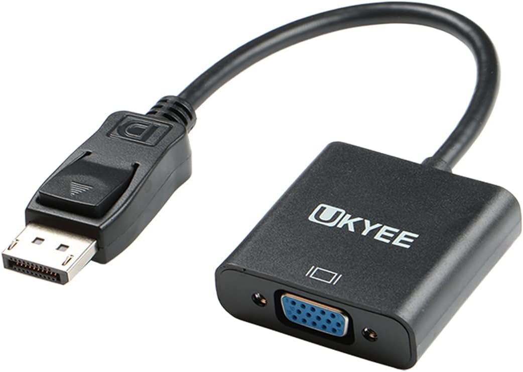 DisplayPort to VGA Adapter 10-Pack, Display Port(DP) to VGA Converter Cable Male to Female Pack of 2