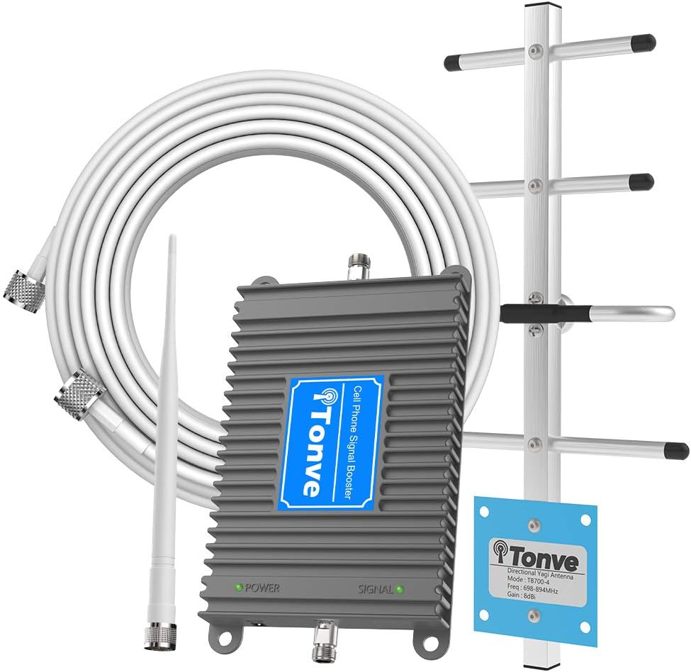 Cell Phone Signal Booster for AT&T 700MHz 4G LTE Band 12/17 Mobile Signal Repeater Amplifier Antenna Kits for Home and Office Improve 5G 4G LTE Data Rates, Supports Volte