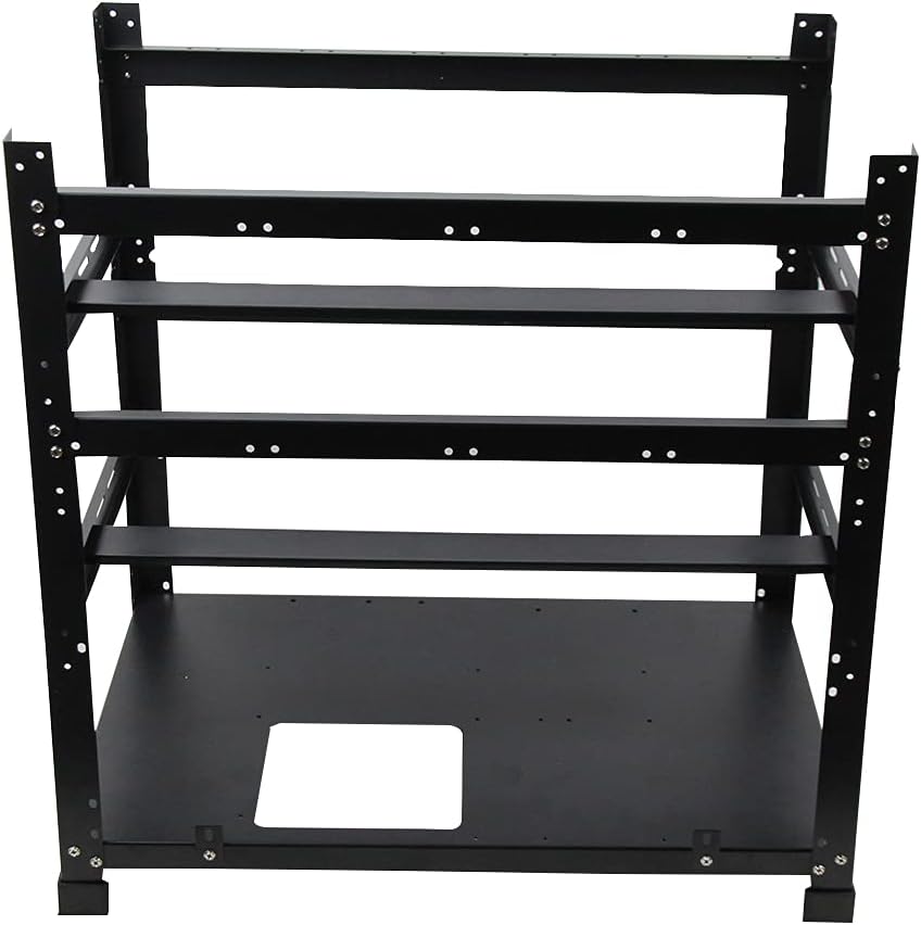 12GPU Mining Rig Frame, Steel Open Air Miner Mining Frame Rig Case