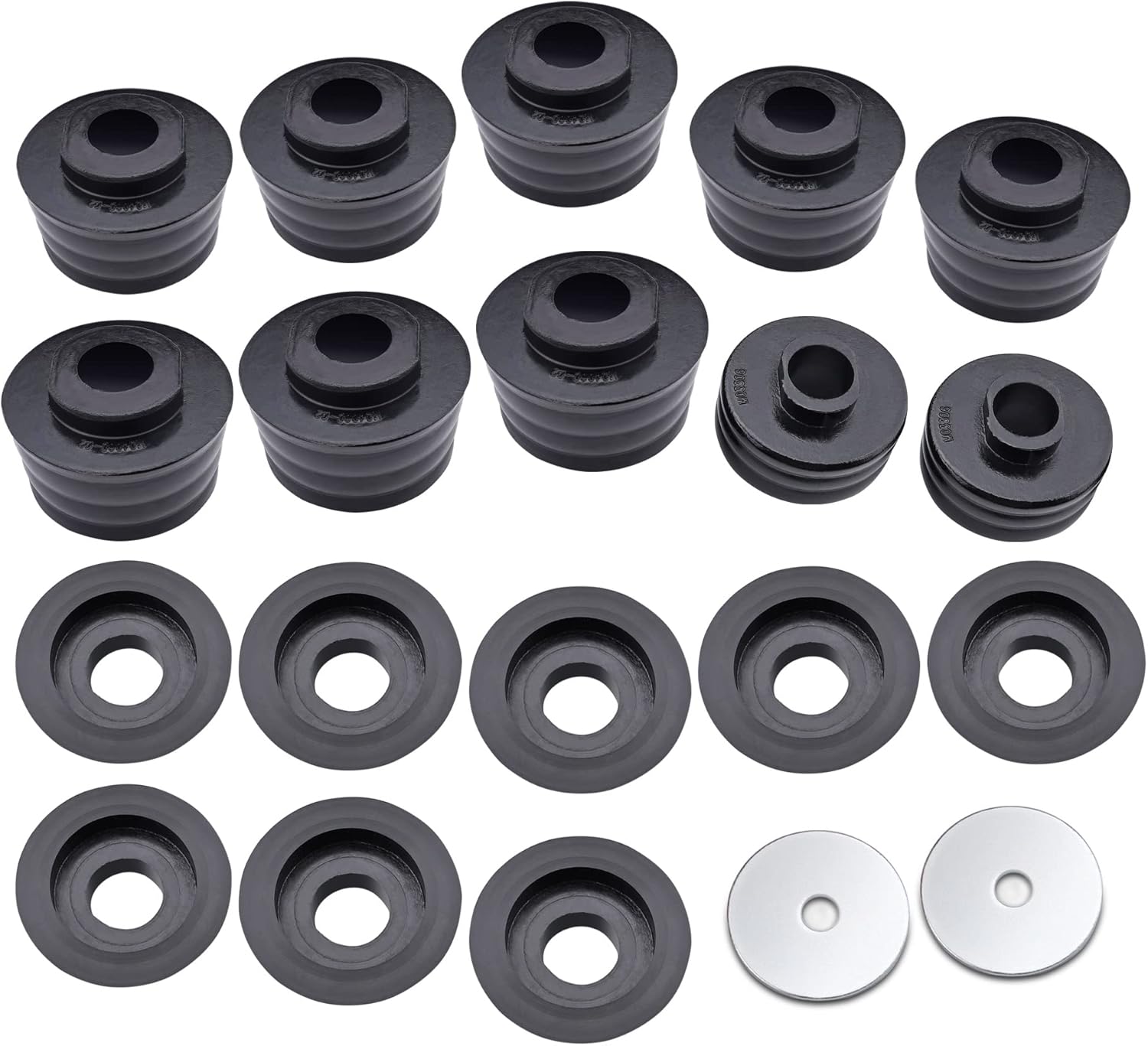 EZISOE Body Mount Bushings Kit Compatible with 1980-1996 F150 F250 F350 Red Polyurethane Bushings, 12pcs Pack of 2