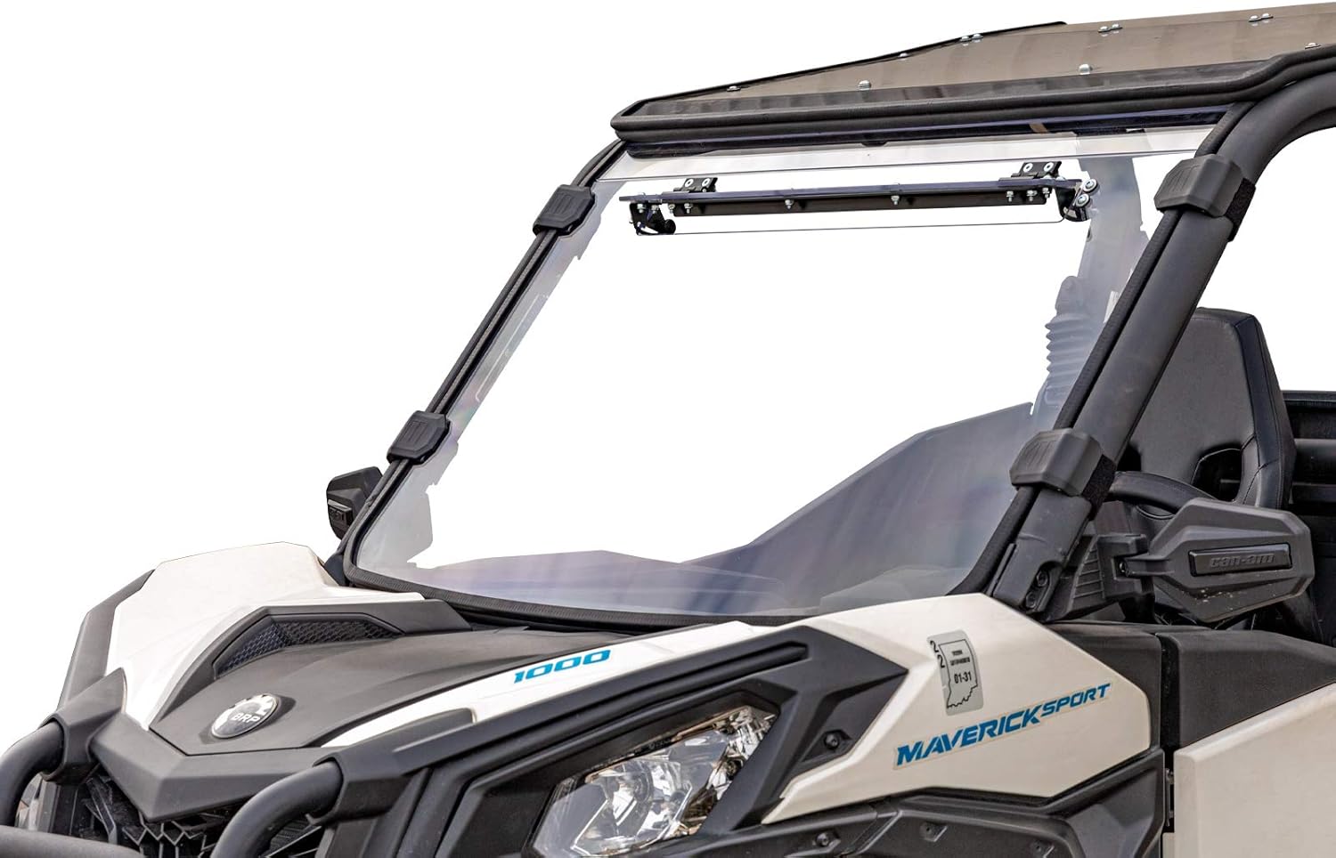 SuperATV Heavy-Duty Scratch Resistant Full Vented Windshield for 2021+ Can-Am Commander (See Fitment) | 1/4