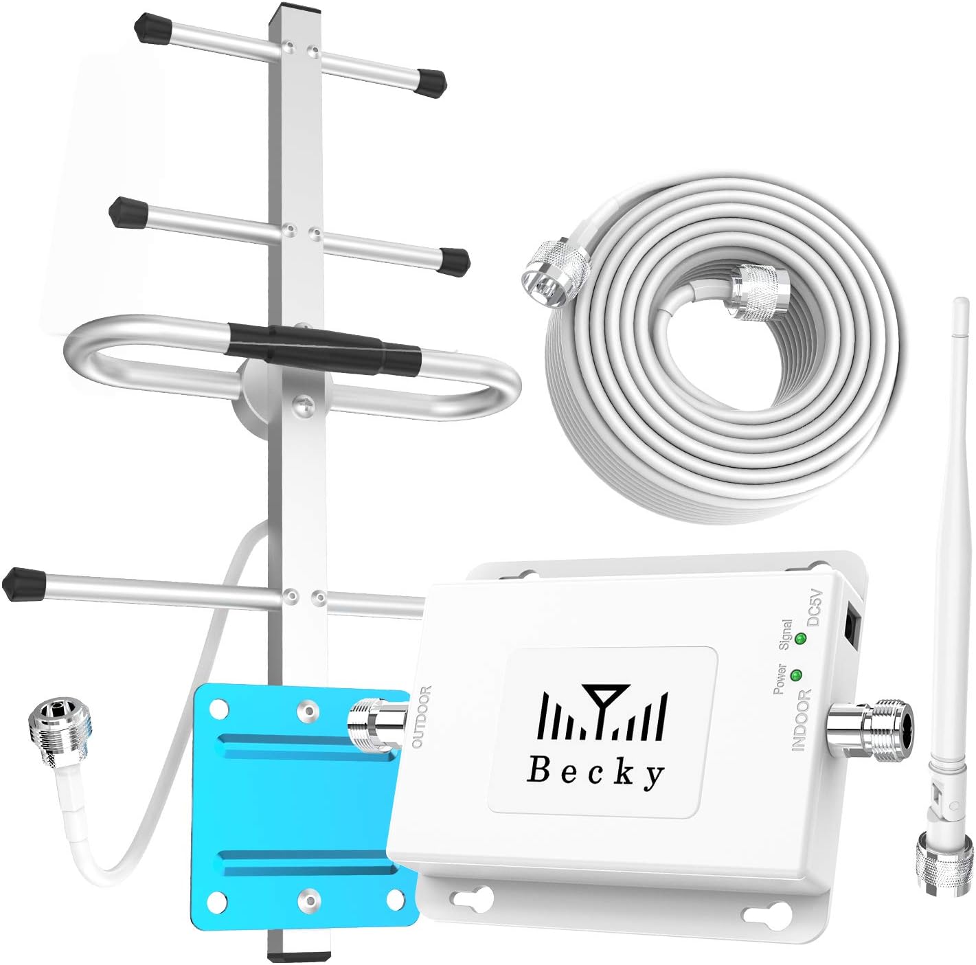 Home Cell Phone Signal Booster Verizon Signal Booster 4G LTE 5G Band 13 Cell Phone Booster Verizon Cell Phone Signal Booster Amplifier Extender to Boost Voice and Data FCC Approved (White)