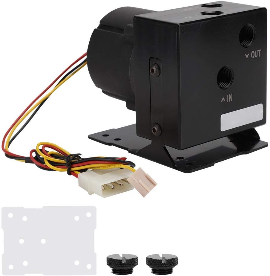 V BESTLIFE Computer Water Cooling Pump, DC 12V 1.8A Integrated PC Water Pump with Bracket for 1200L / H Flow