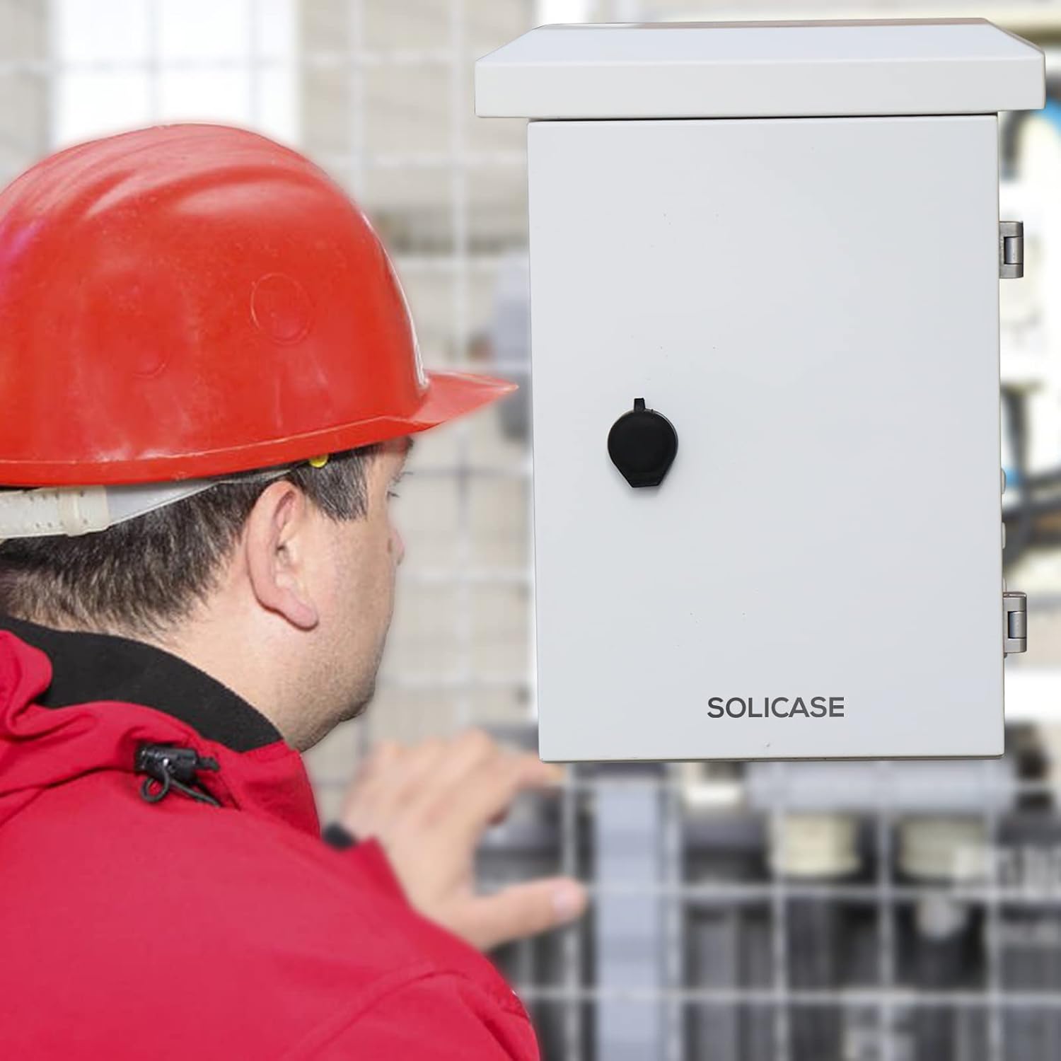 SOLICASE Electrical Enclosure Box 16x12x10 inches Galvanized Enclosure IP55 IP66 Weatherproof with 2 Shelves Electrical Enclosure, Electronic Equipment Enclosure Box