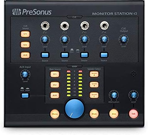 PreSonus Monitor Station V2 Desktop Studio Control Center with 1 Year Free Extended Warranty and Microfiber