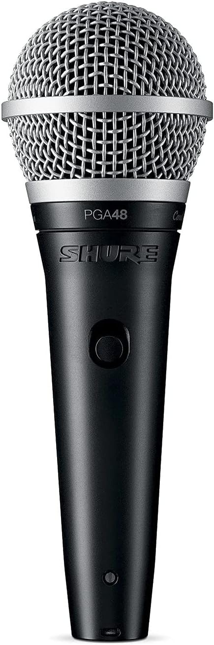Shure PGA48-XLR Cardioid Dynamic Vocal Microphone with 15' XLR-XLR Cable, Black, 5.00 x 10.00 x 3.50 Pack of 2