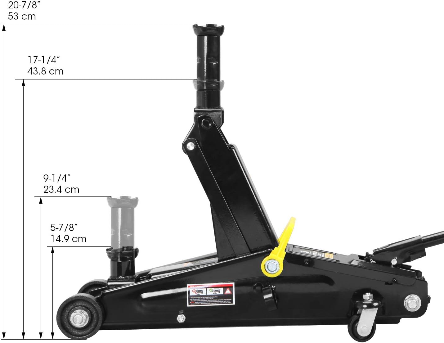 Torin AT83006B Hydraulic Trolley Service/Floor Jack with Extra Saddle (Fits: SUVs and Extended Height Trucks): 3 Ton (6,000 lb) Capacity, Black