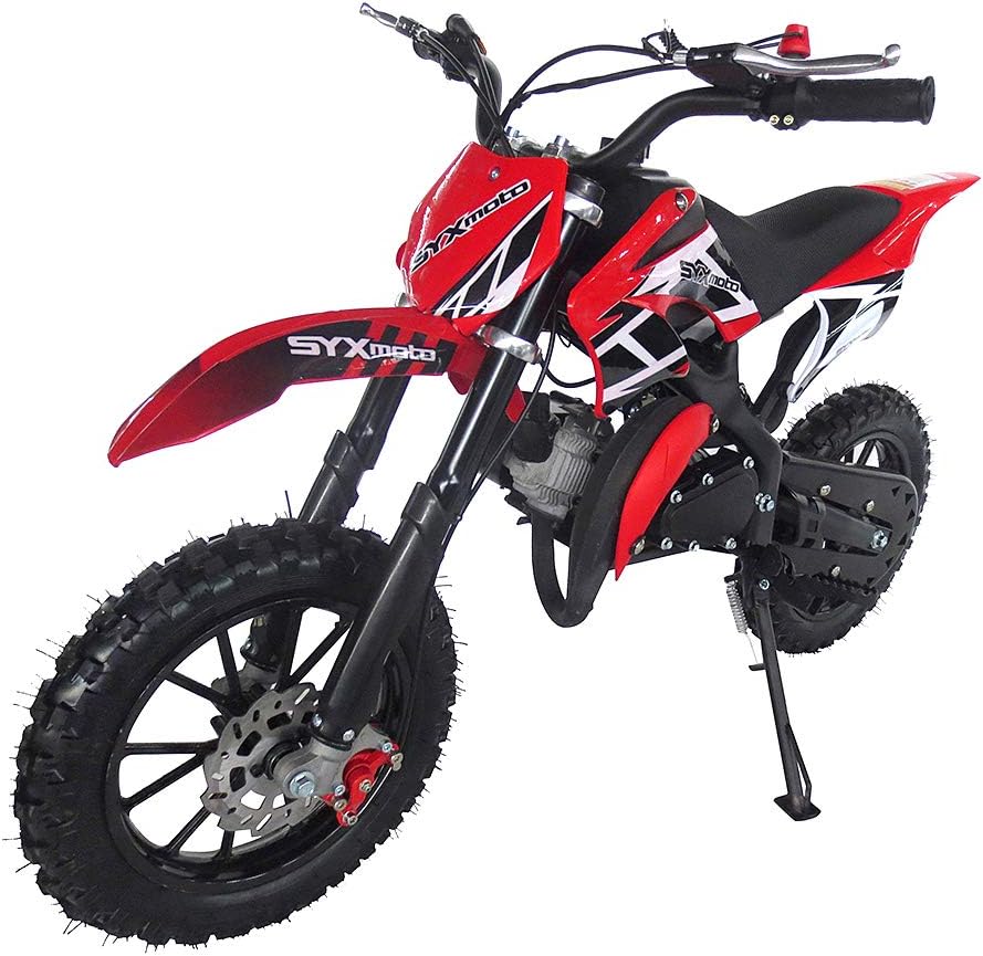 SYX MOTO Kids Dirt Bike Holeshot 50cc Gas Power Mini Dirt Bike Pit Bike Fully Automatic Transmission