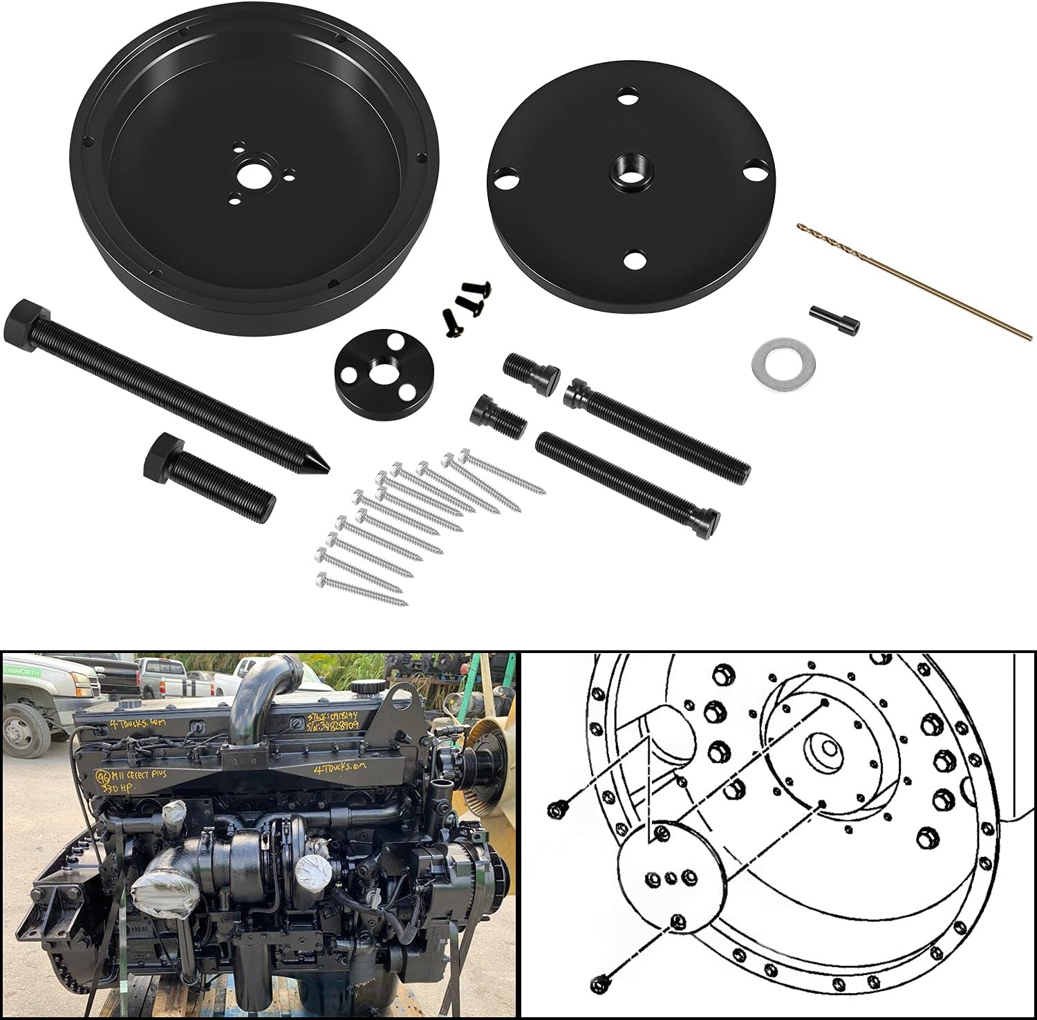 Rear Crankshaft Oil Seal Remover Removal & Installer ST-221 Compatible With Cummins L10 L10G M11 ISM Replaces 3164302 2892562