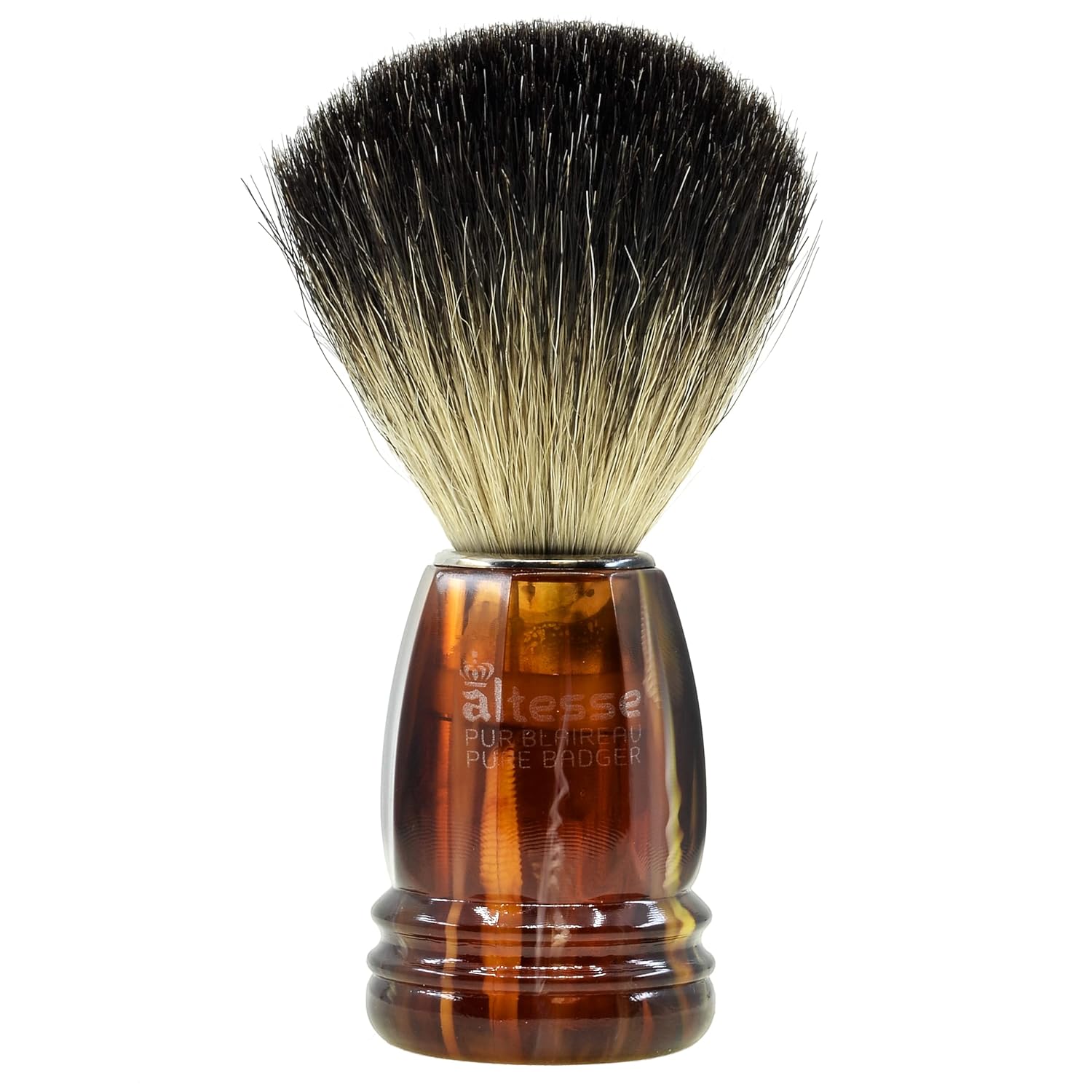 Altesse 72508 Natural Badger Shaving Brush for Shave Cream, Shaving Soap, Shaving Cream Foam and Lather for Wet Shave With Shaving Razor, Safety Razor, and Straight Razor. Made in France Pack of 2