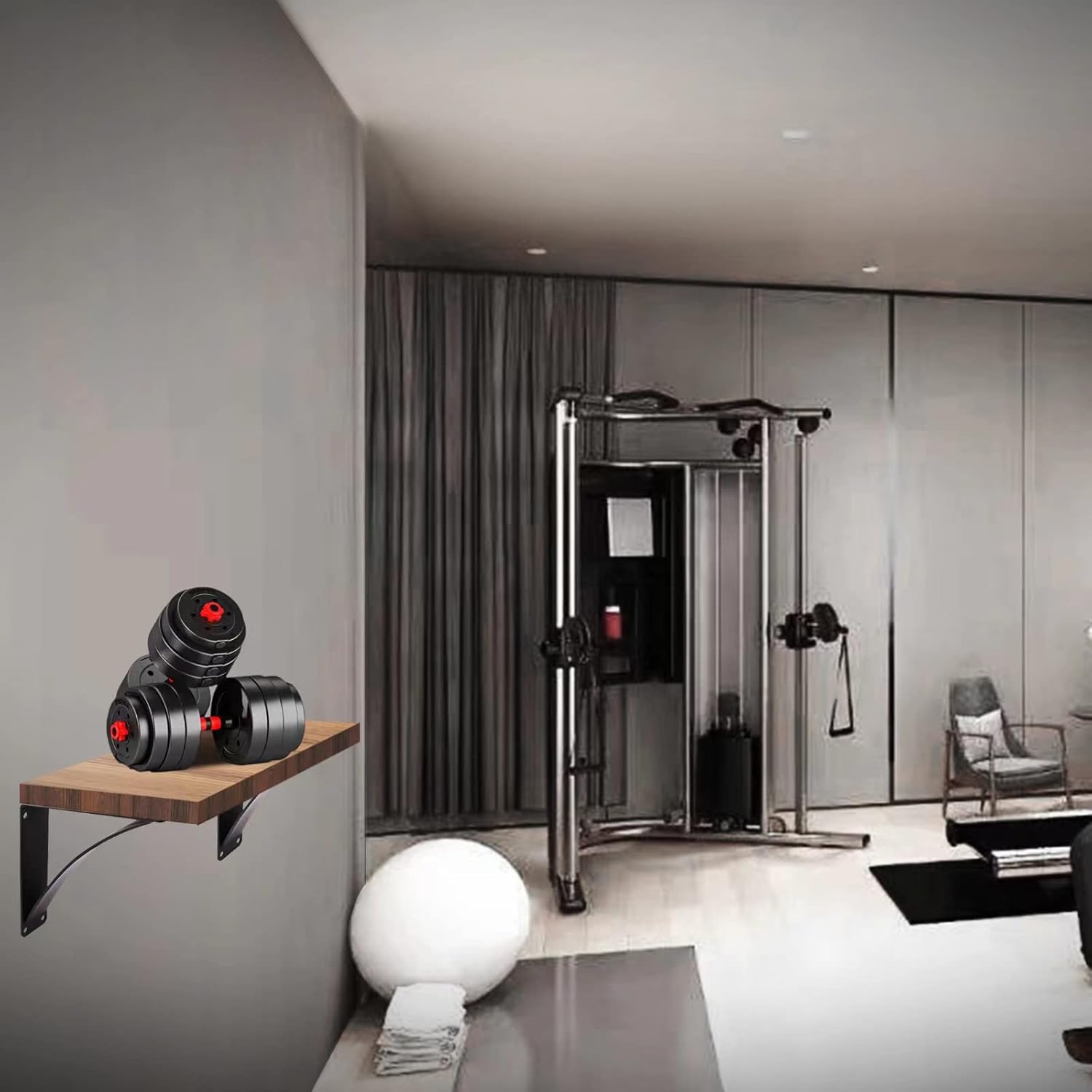 SPACEEUP 2Pcs Heavy Duty Shelf Brackets 8 x 9 x 2.5