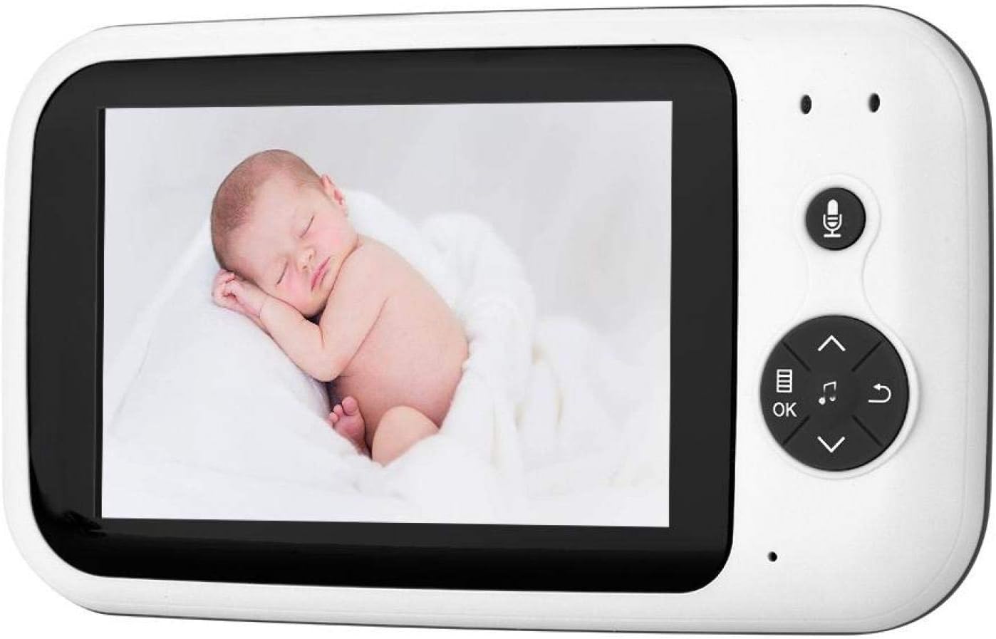 Baby Monitor, 3.5in high definition LCD Monitor, Built-in Microphone and Speaker, With Temperature Sensor,(100-240V U.S. regulations) Pack of 2